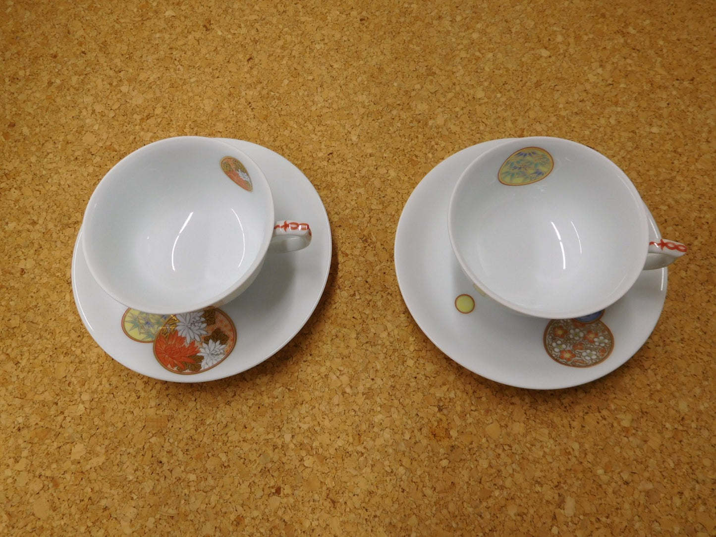 深川製磁 寿赤絵 ペア椀皿 中古 囗T巛