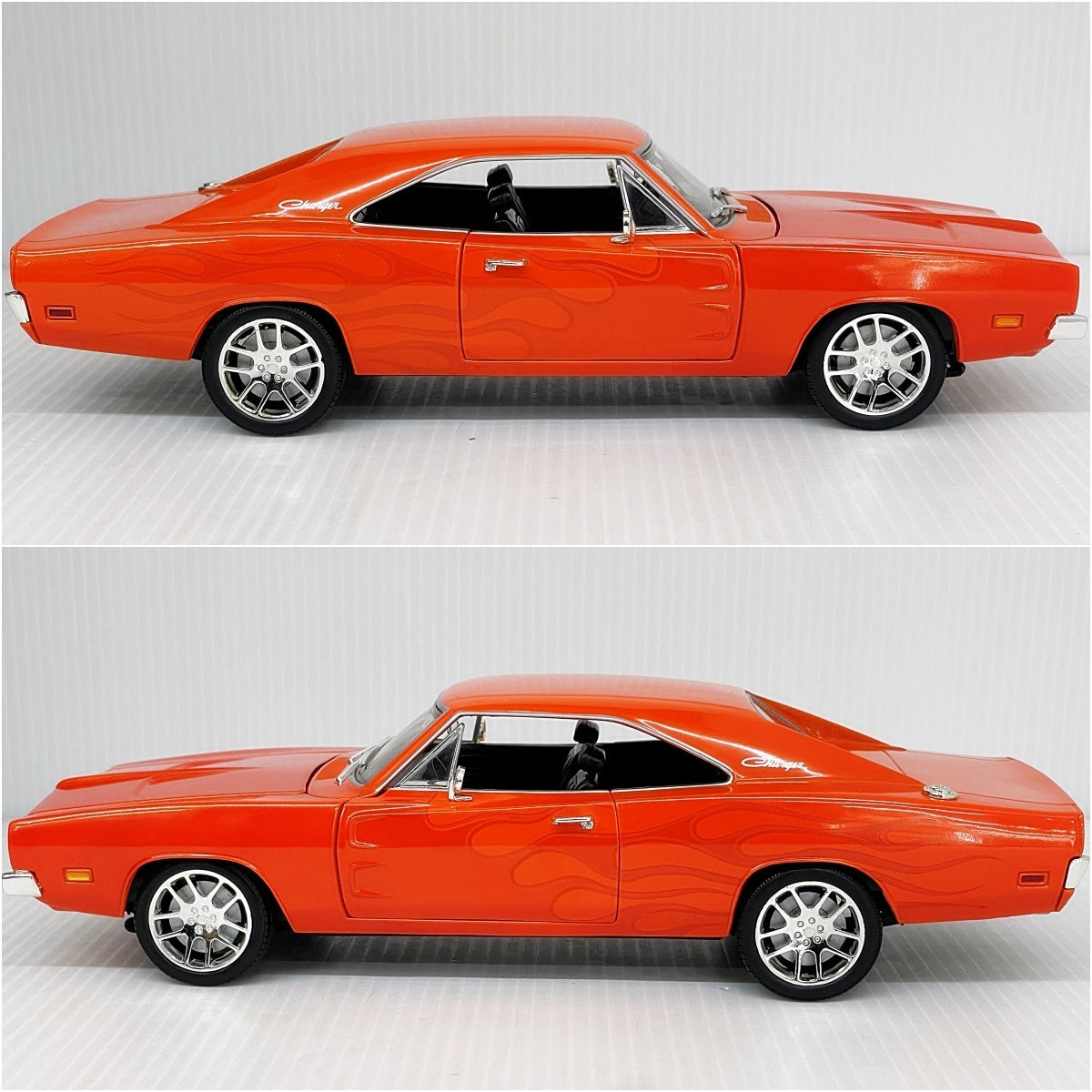 HotWheels ホットウィール 1/18 ダイキャストミニカー ’69 ダッジチャージャー オレンジ