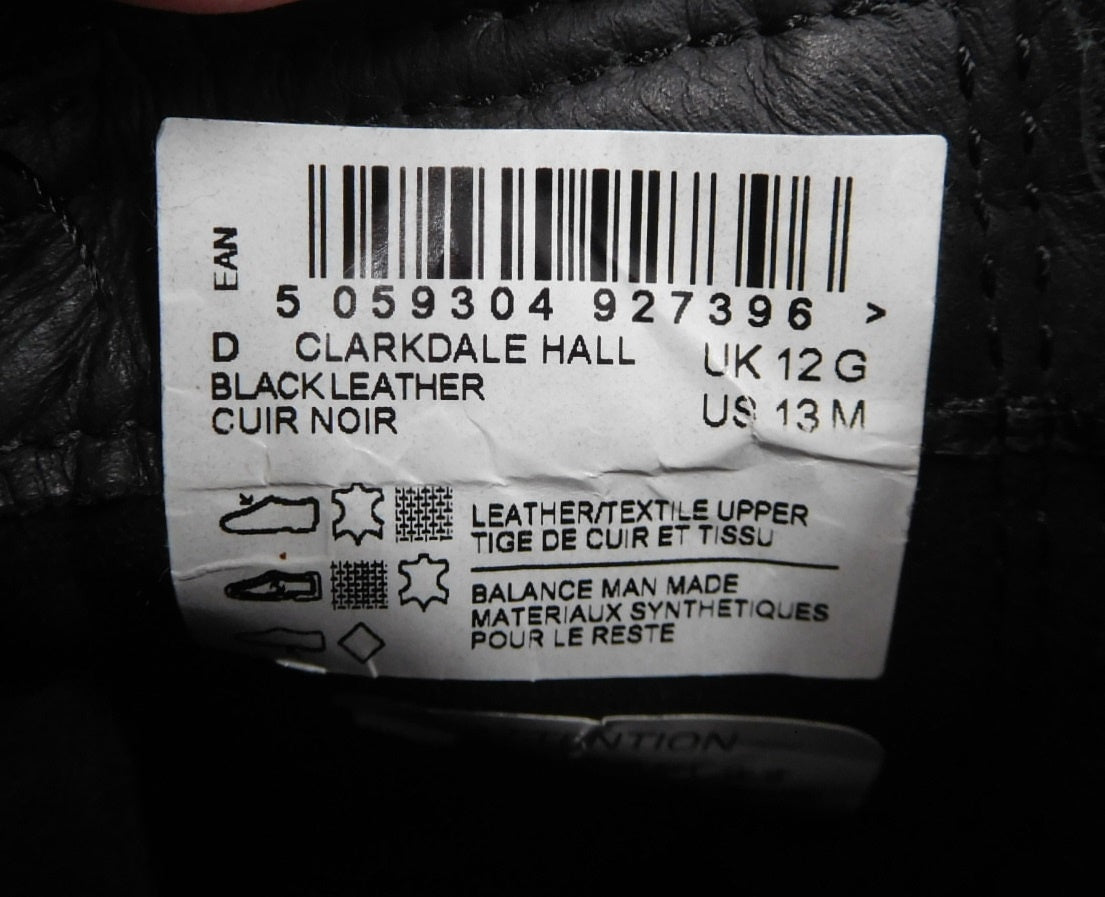 Clarks クラークス Clarkdale Hall クラークデールホール ブラックレザー size:UK12囗T巛