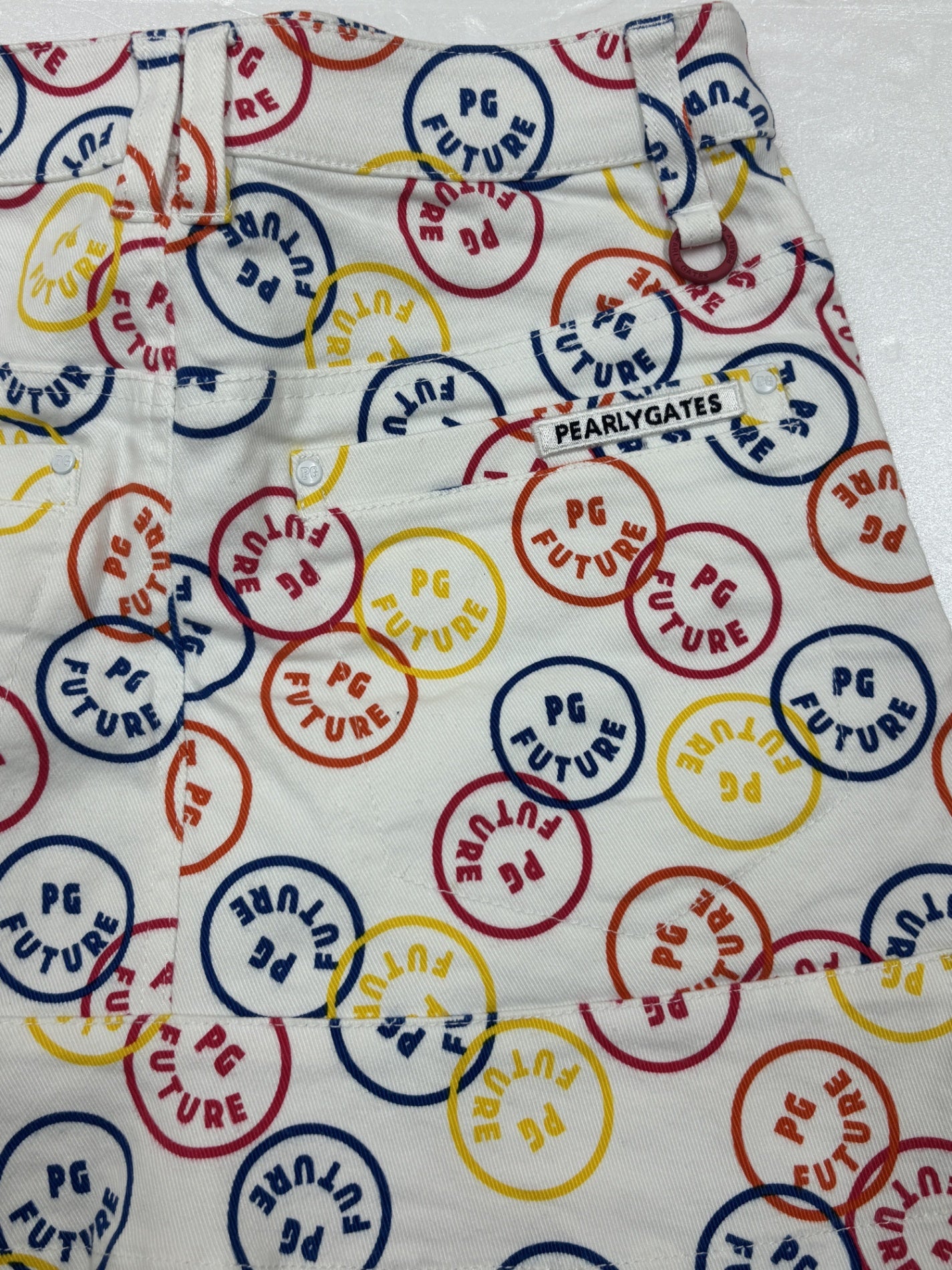 ※送料無料※ PEARLY GATES パーリーゲイツ レディース ミニスカート FUTUREニコちゃん 表記サイズ0 古着 囗G
