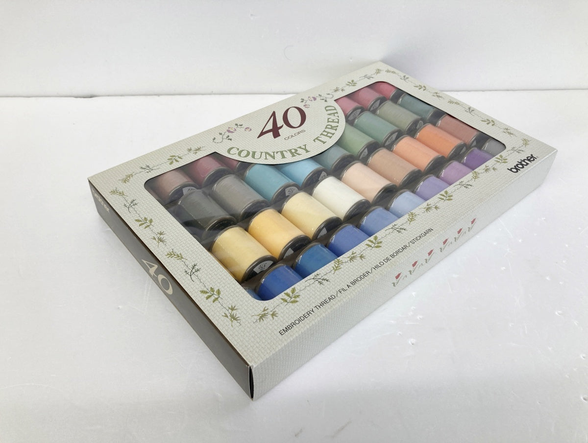 brother カントリー ミシン刺しゅう糸 40色セット