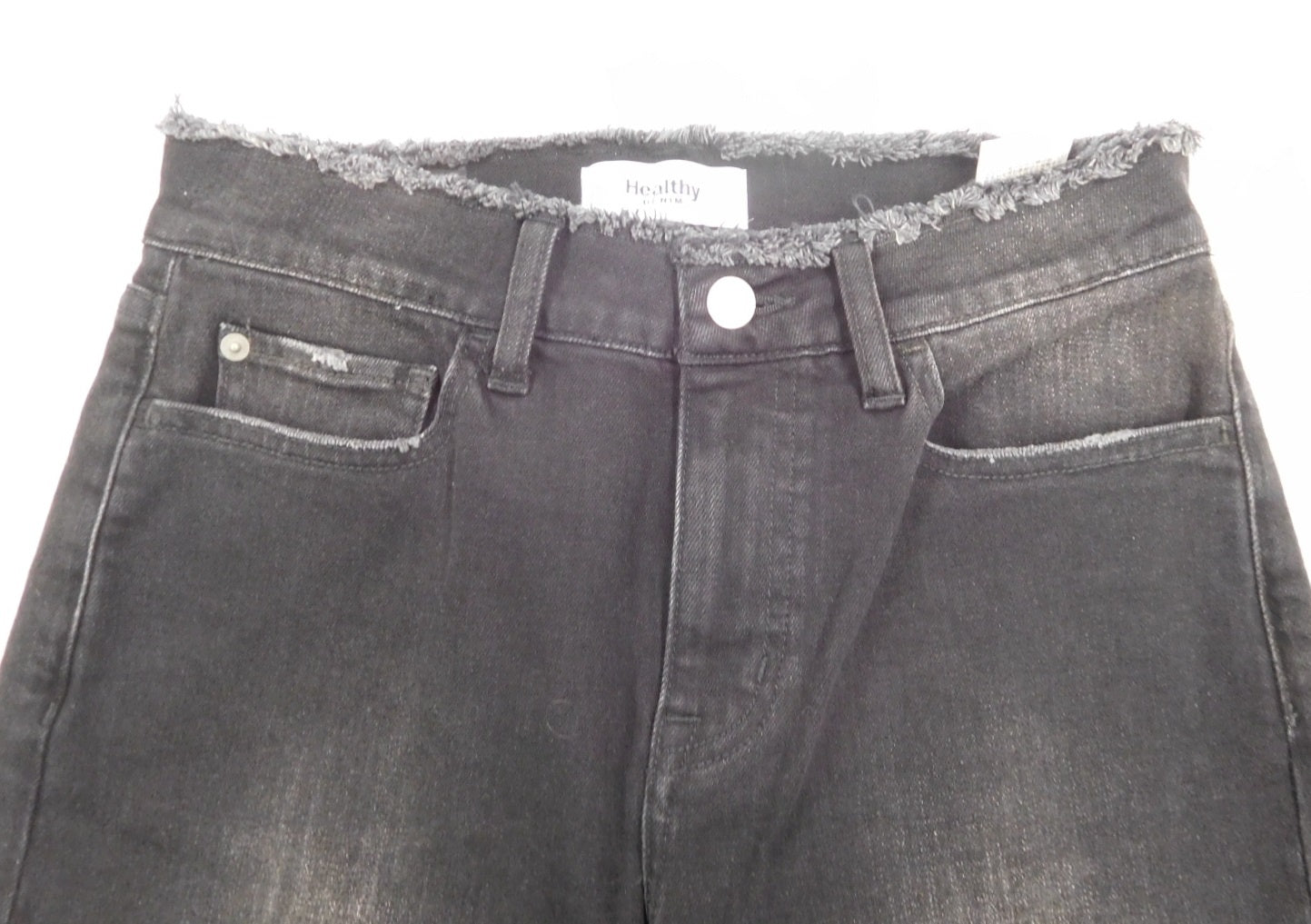 タグ付!Healthy DENIM ヘルシーデニム テーパードデニム H. Salt Black Fringe H59352803bkf size:24囗T巛