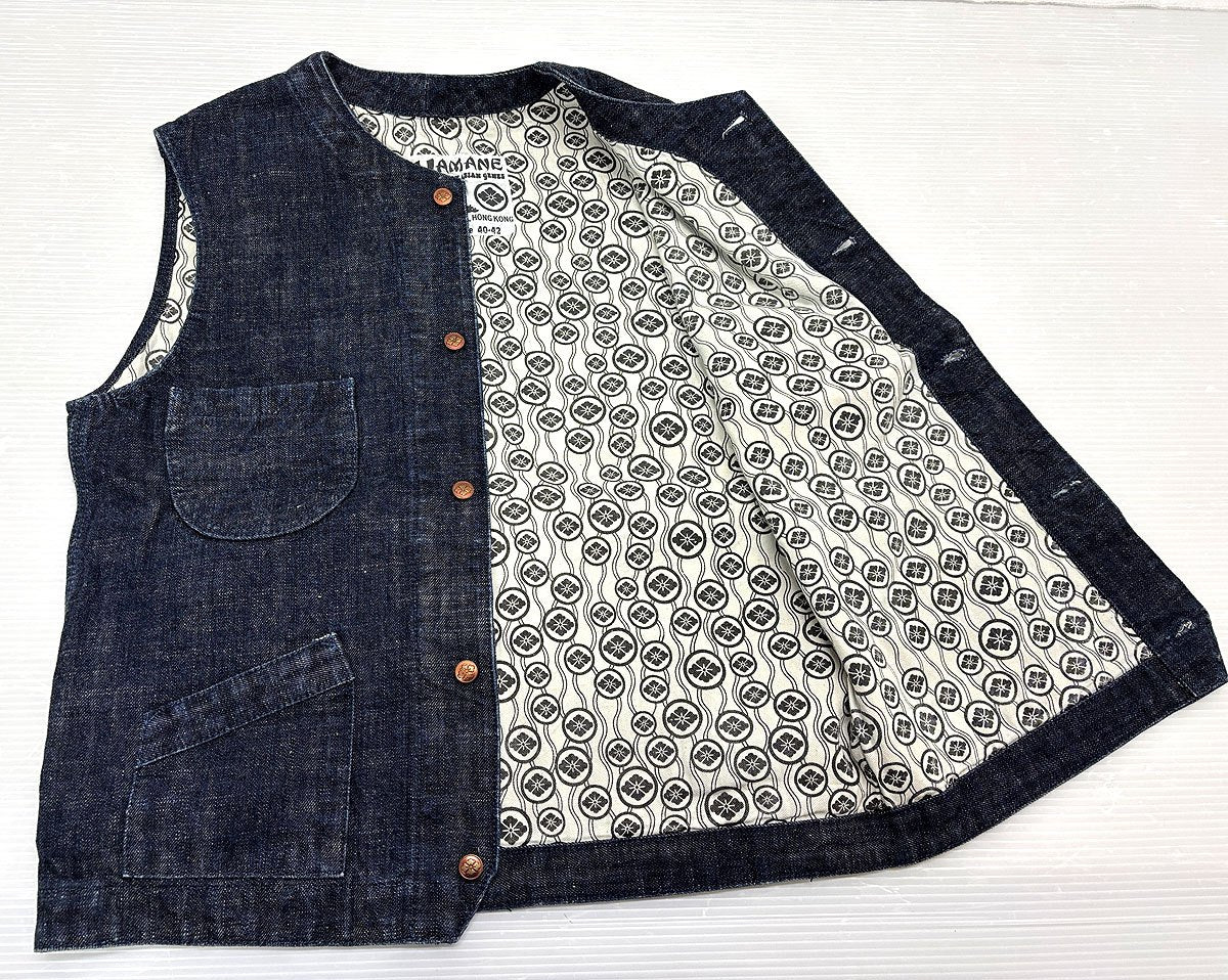 YAMANE ヤマネ 3008 デニムベスト 40 EVISU エヴィス エビス