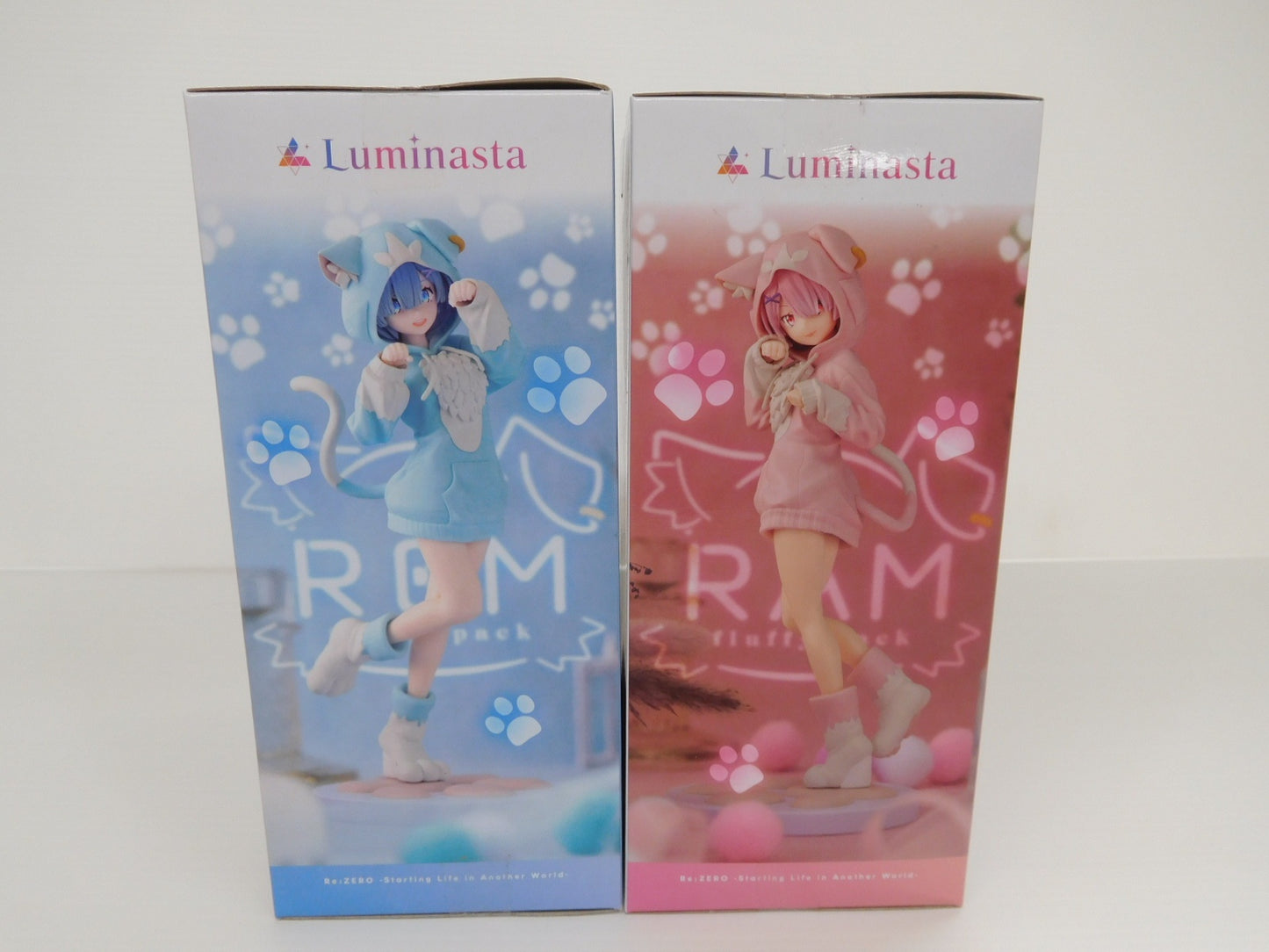 送料無料 Luminasta Re:ゼロから始める異世界生活 もふもふパック レム・ラムフィギュアセット 囗T巛