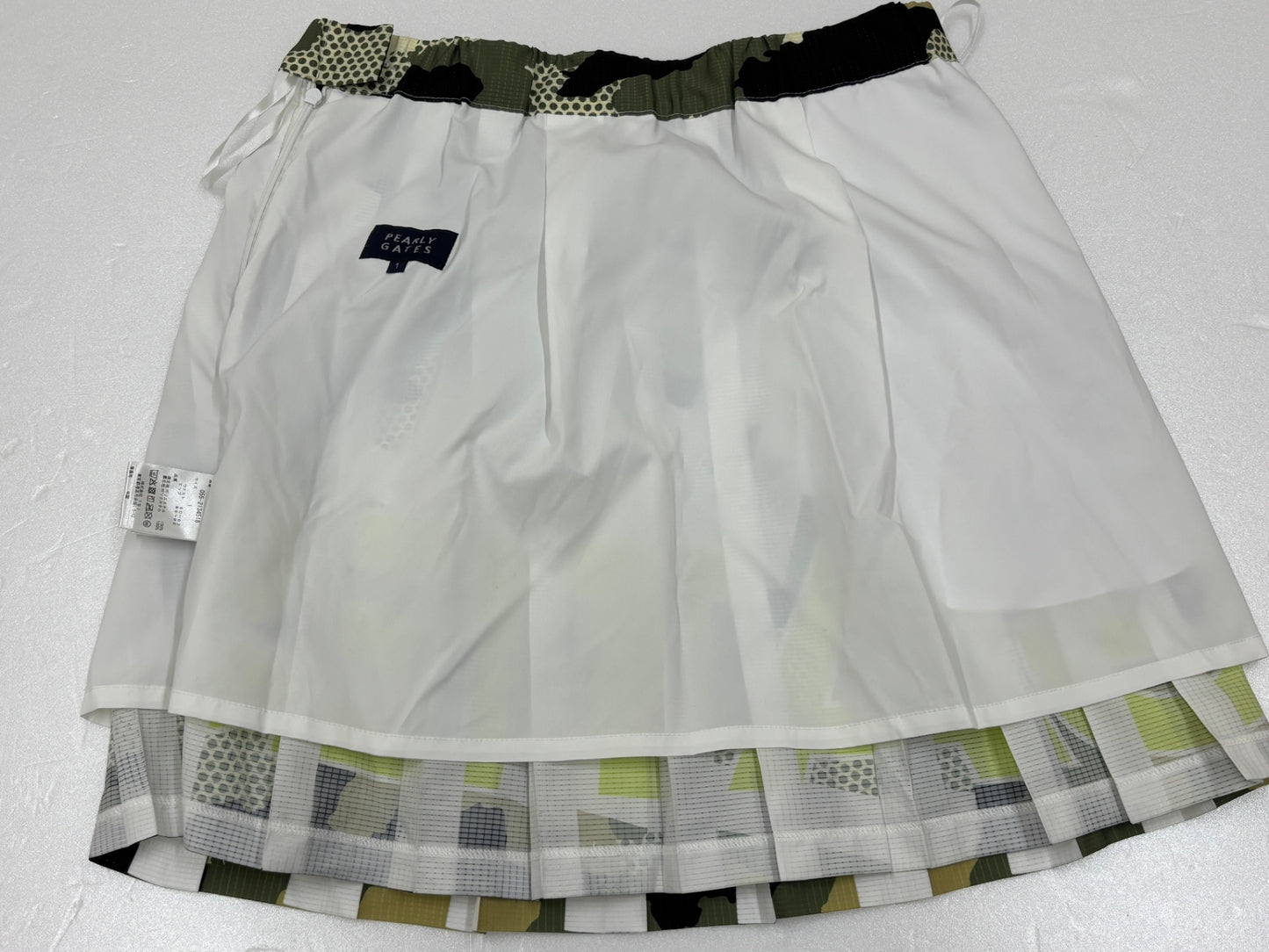 ※送料無料※ PEARLY GATES パーリーゲイツ レディース ミニスカート プリーツスカート カモフラ柄 表記サイズ1 古着 囗G