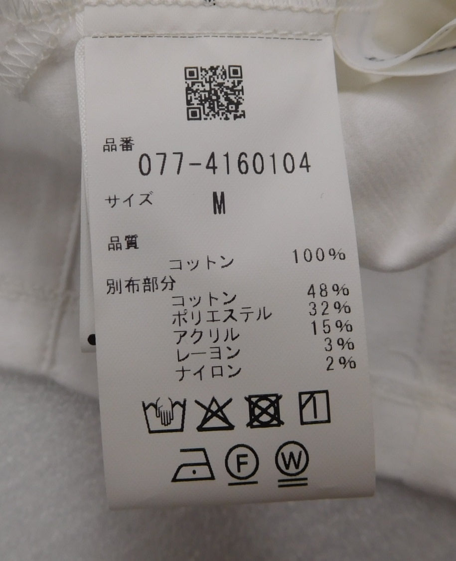 タグ付!human woman ヒューマンウーマン ツイードドッキングプルオーバー 077-4160104 ホワイト size:M囗T巛