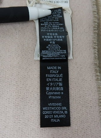 タグ付!Vivienne Westwood ヴィヴィアンウェストウッド マフラー ウール100% キャメル 185cm×25cm イタリア製囗T巛