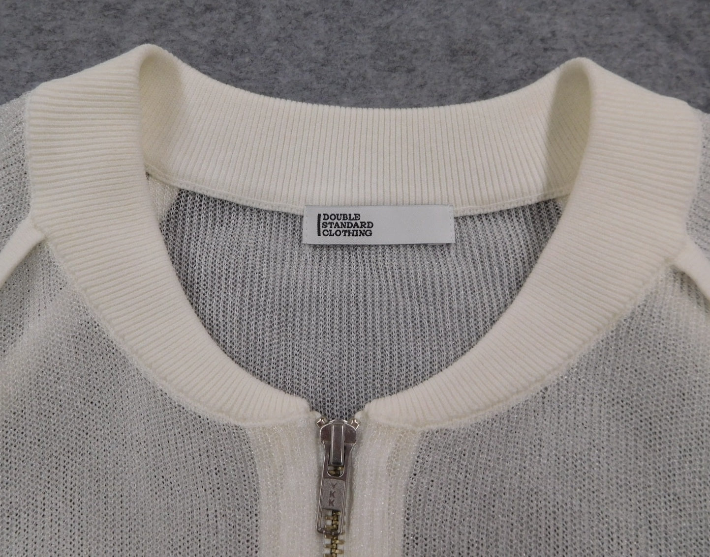 DOUBLE STANDARD CLOTHING ダブルスタンダードクロージング バックロゴ シースルーブルゾン size:F囗T巛