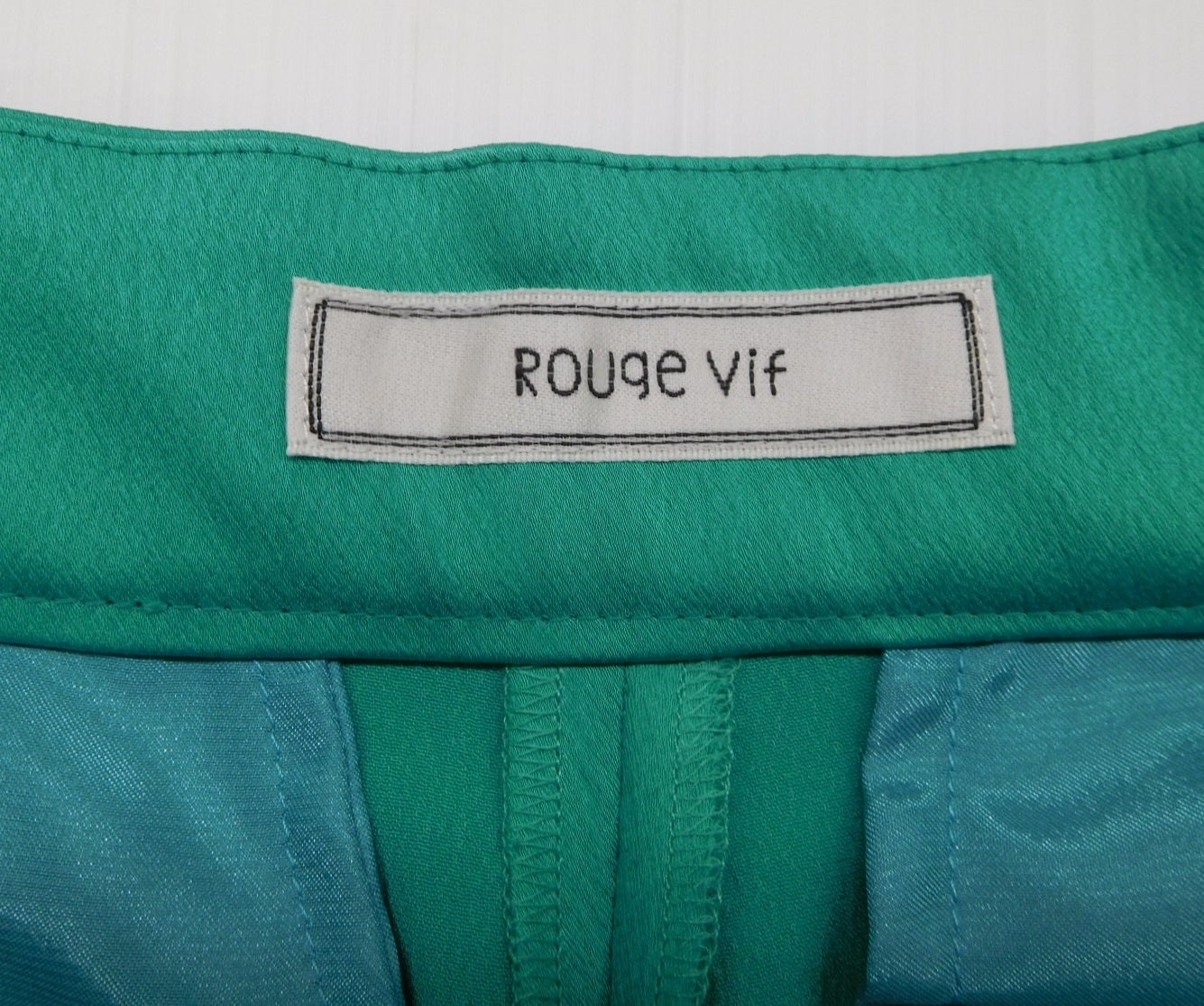 タグ付!ROUge Vif ルージュ・ヴィフ アバハウス パンツ グリーン size:36囗T巛