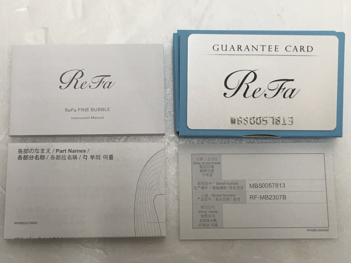 ※送料無料※ MTG ReFa リファ ファインバブル RF-MB2307B シャワーヘッド 未使用 囗G