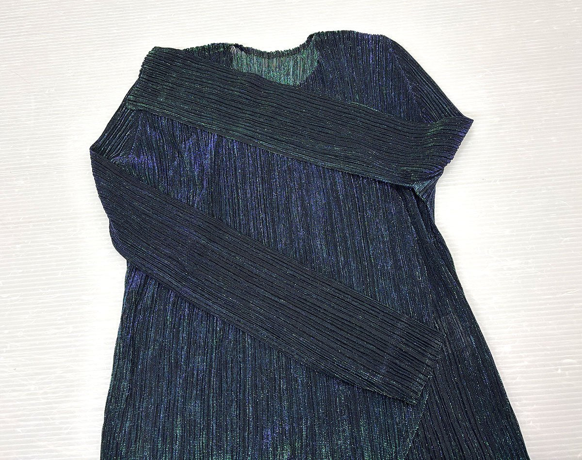 PLEATS PLEASE ISSEY MIYAKE ラメ プリーツ カーディガン サイズ3 プリーツプリーズ イッセイミヤケ PP83-J0712