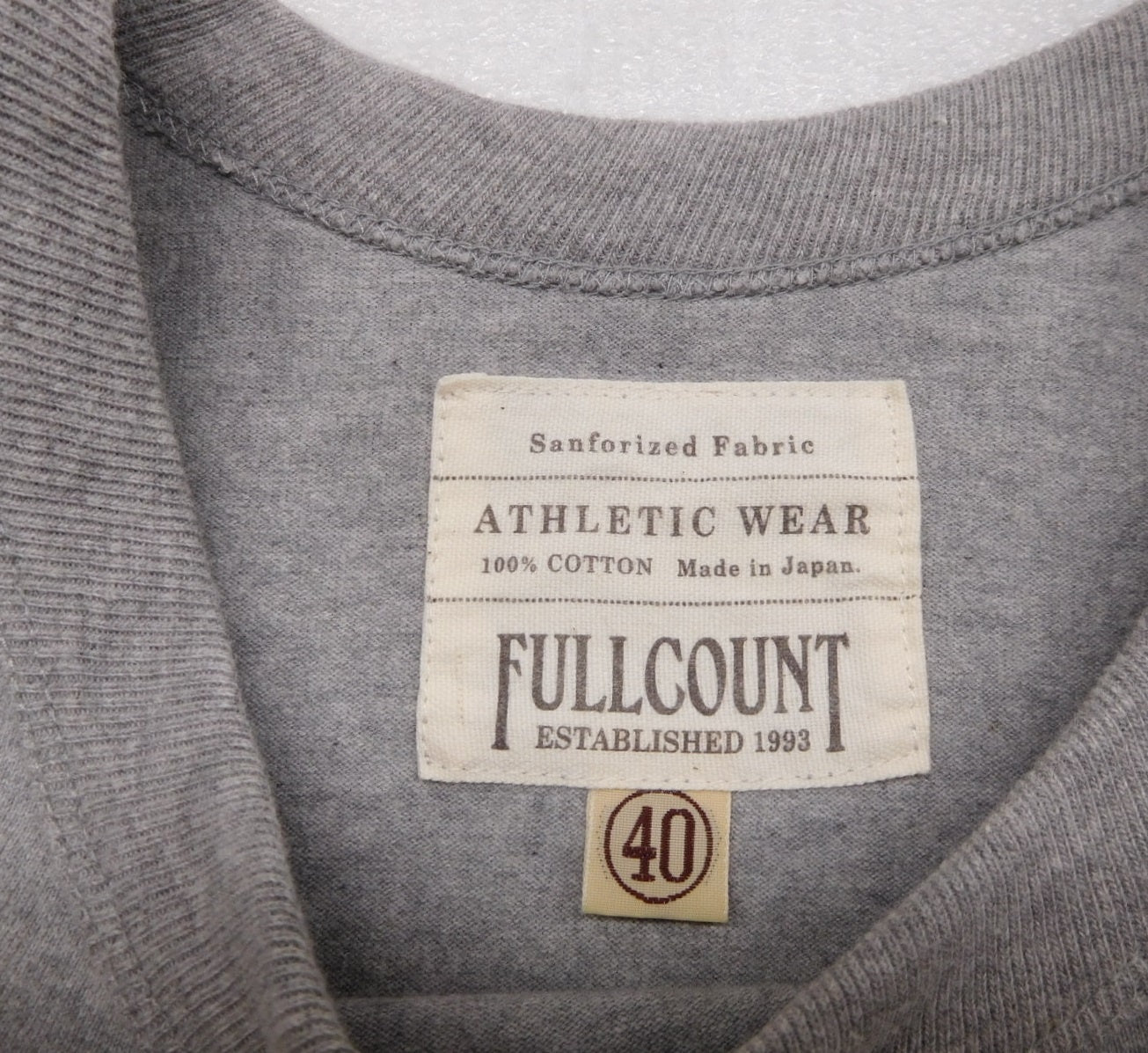 FULLCOUNT フルカウント 半袖シャツ グレー 5222 日本製 size:40囗T巛