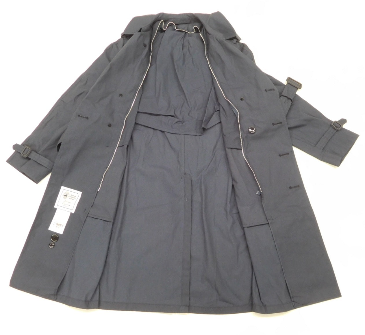 U.S NAVY トレンチコート ネイビー 8405-01-175-2293 ※ライナー欠品 size:42R囗T巛