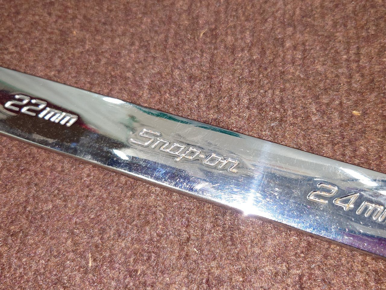 Snap-on スナップオン ロングストレートメガネレンチ 22x24 XDHFM2224 中古品 囗T巛