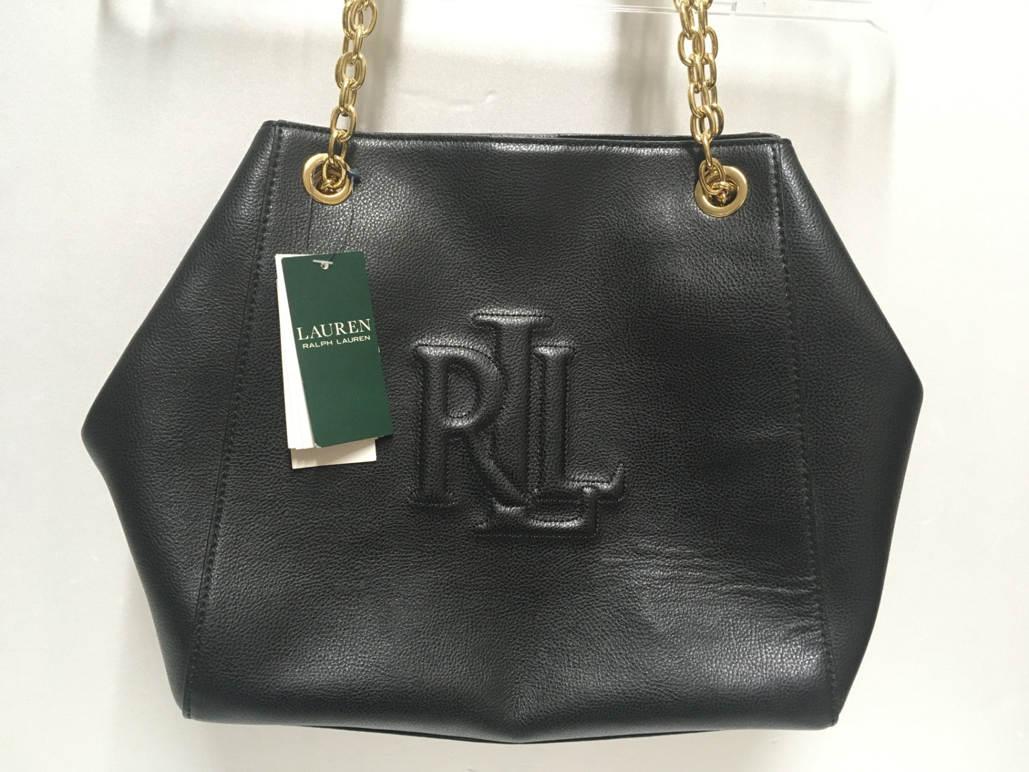 ※送料無料※ RALPH LAUREN ラルフローレン トートバッグ レザー ブラック 長期保管 未使用 囗G