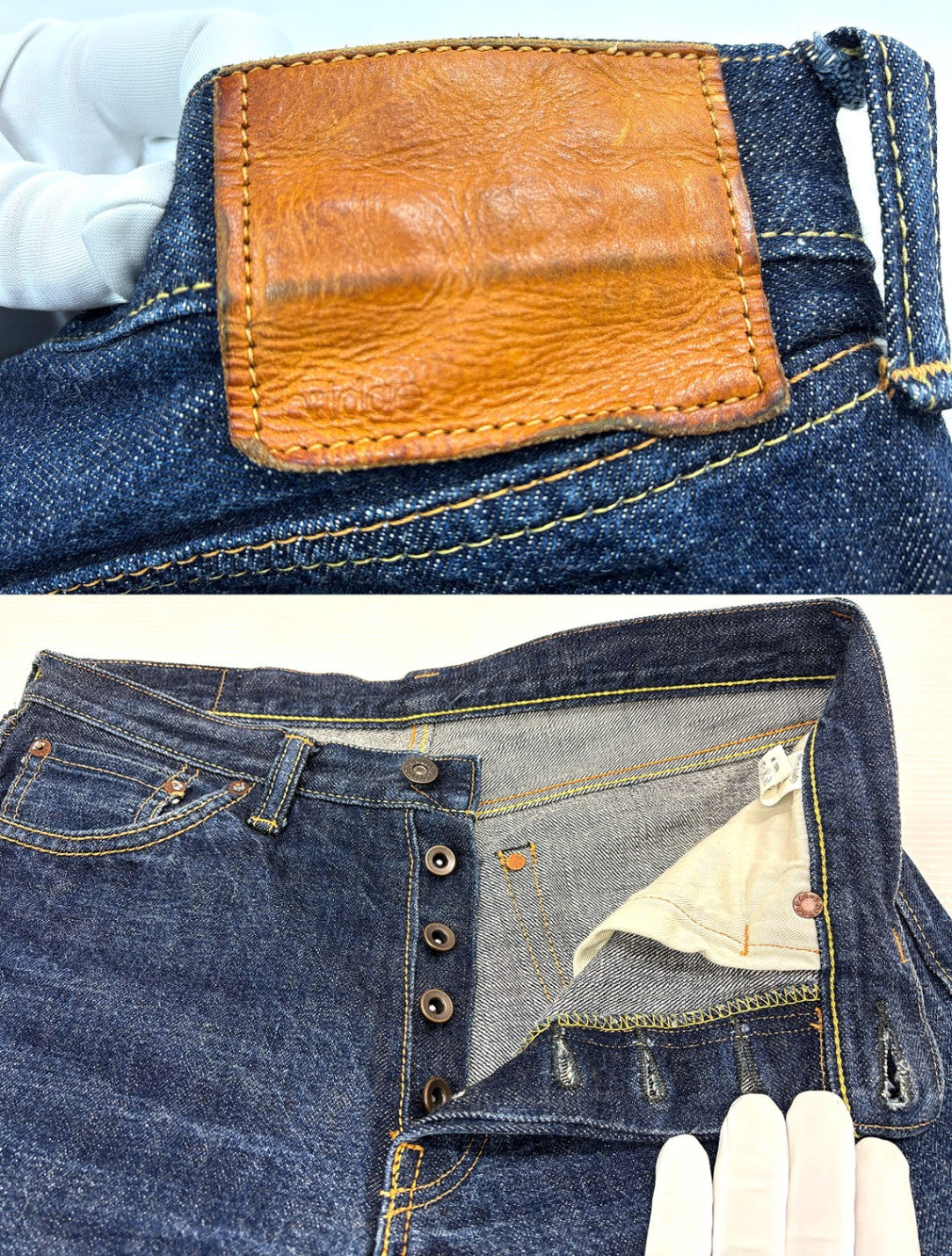 denim bridge デニムブリッジ 3rd デニムパンツ サイズ31 日本製 ジーンズ 革パッチ