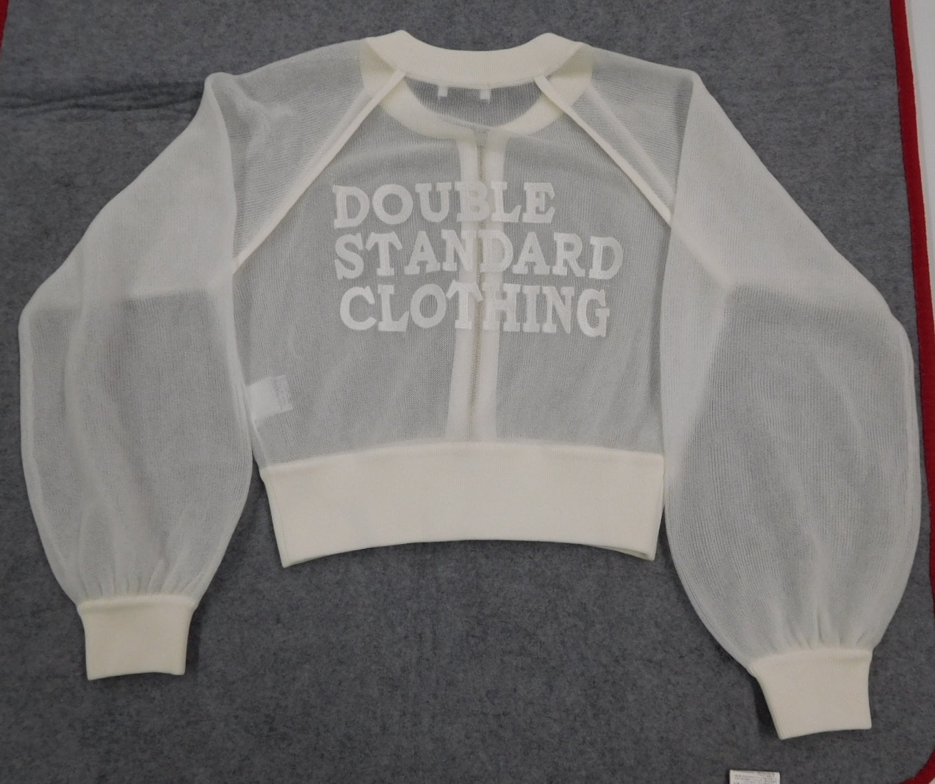 DOUBLE STANDARD CLOTHING ダブルスタンダードクロージング バックロゴ シースルーブルゾン size:F囗T巛