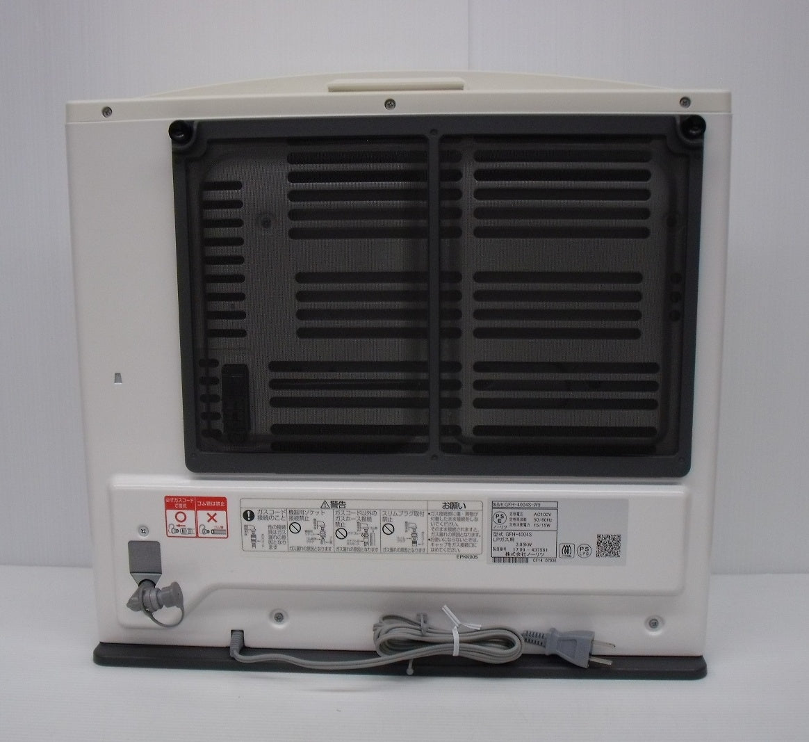 ノーリツ プロパンガス用ガスファンヒーター 2017年製 GFH-4004S-W5囗T巛