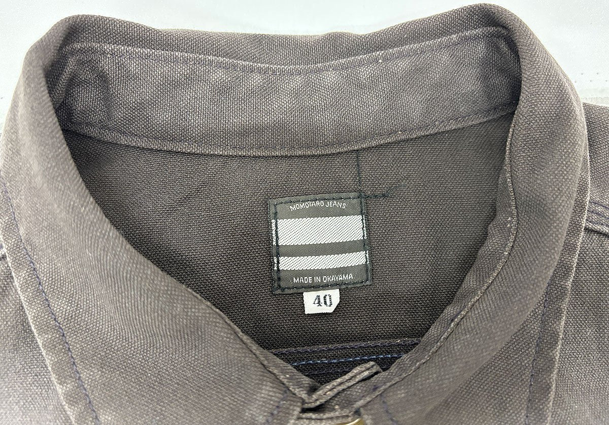 桃太郎ジーンズ MS106 ワークシャツ サイズ40 ダック生地 長袖 MOMOTARO JEANS