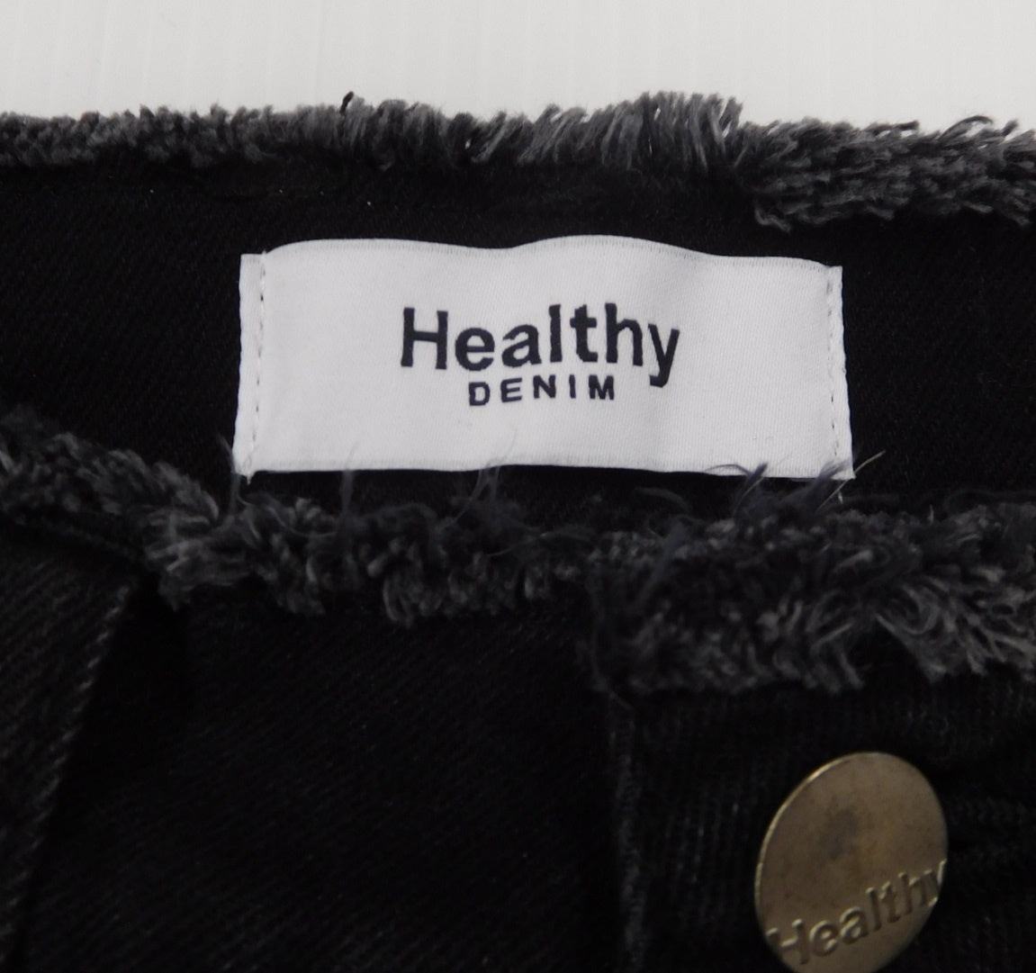 タグ付!Healthy DENIM ヘルシーデニム テーパードデニム H. Salt Black Fringe H59352803bkf size:24囗T巛