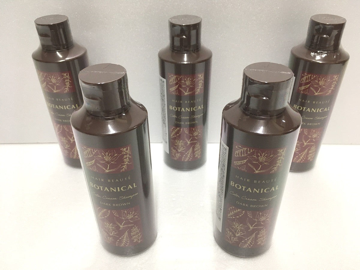 ※送料無料※ フューチャーラボ ヘアボーテ ボタニカルカラークリームシャンプー ダークブラウン 200mL 5本セット 未開封 囗G