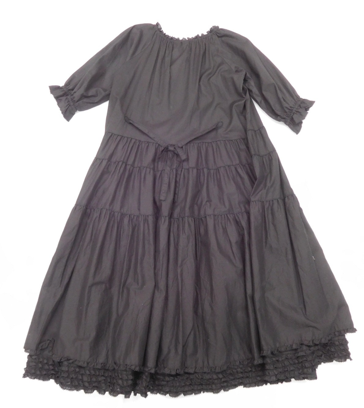 PINKHOUSE ピンクハウス ロゴ刺しゅう入り ティアードワンピース ブラック size:囗T巛