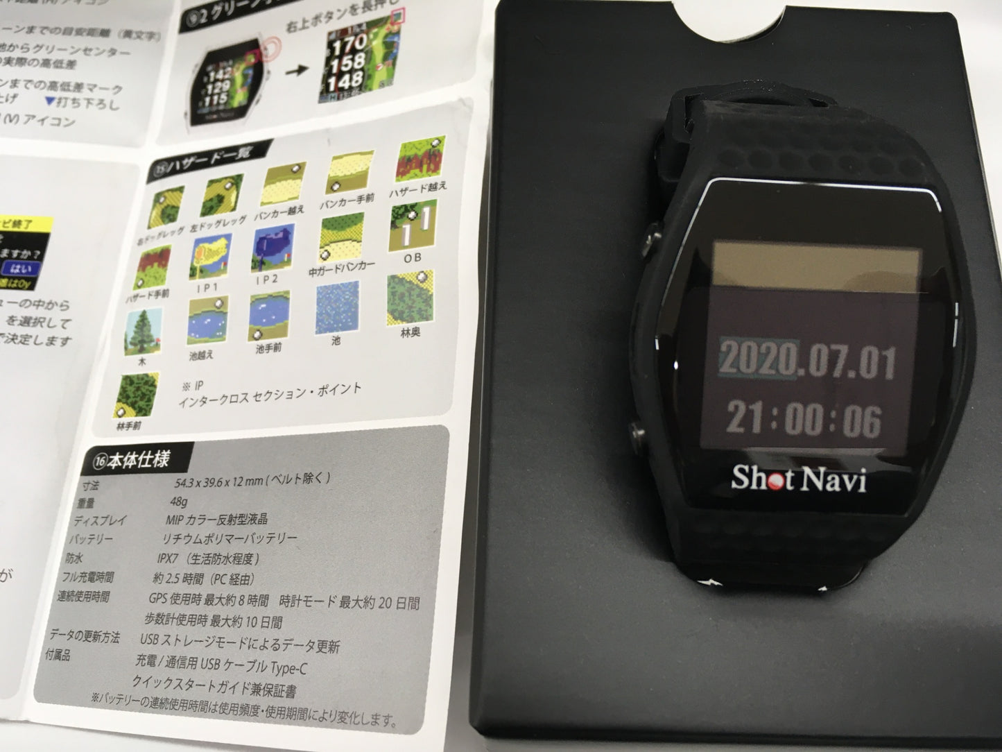 ※送料無料※ Shot Navi ショットナビ INFINITY 腕時計型ゴルフ用GPSナビ ジャンク品 囗G