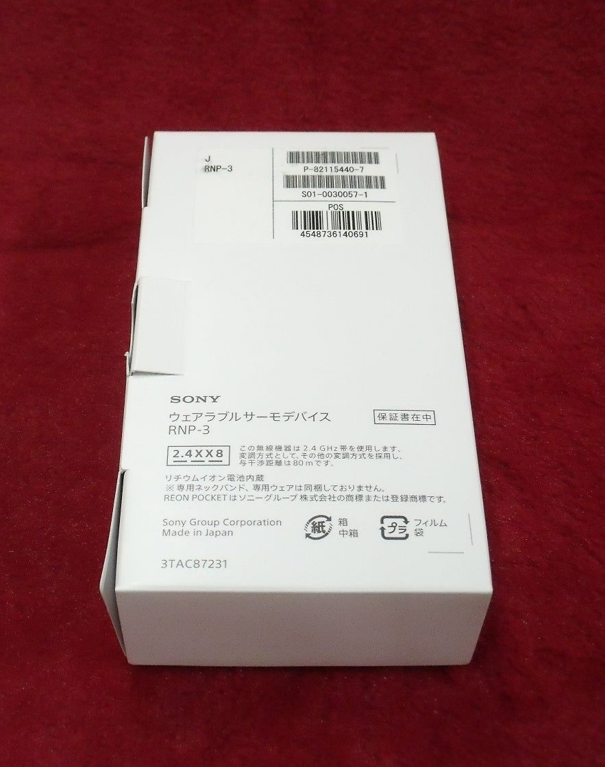 SONY ウェアラブルサーモデバイス REON POCKET 3 RNP-3囗T巛