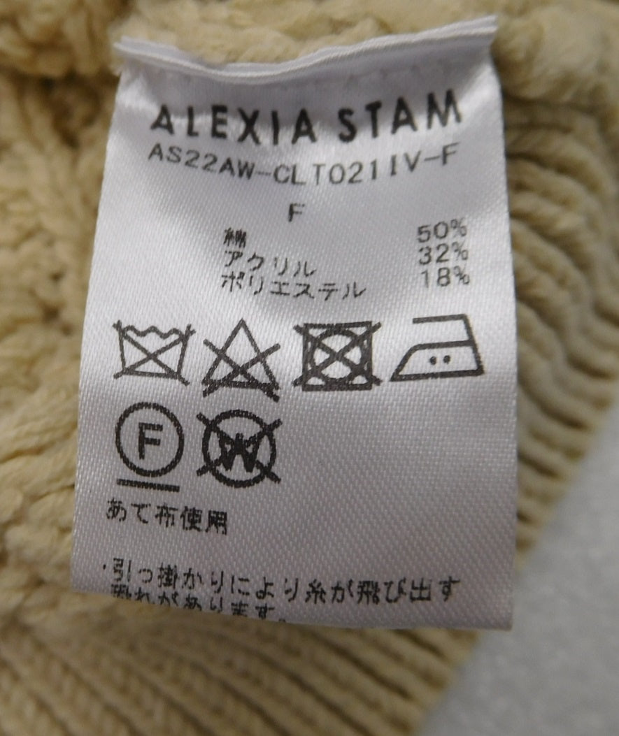 タグ付!ALEXIA STAM ニットセーター トップス アイボリー size:F囗T巛