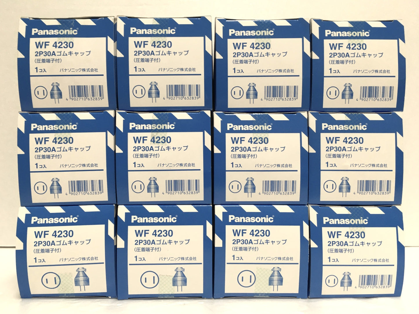 ※送料無料※ Panasonic 2P30Aゴムキャップ 圧着端子付 WF4230 12個セット 未使用品 囗G