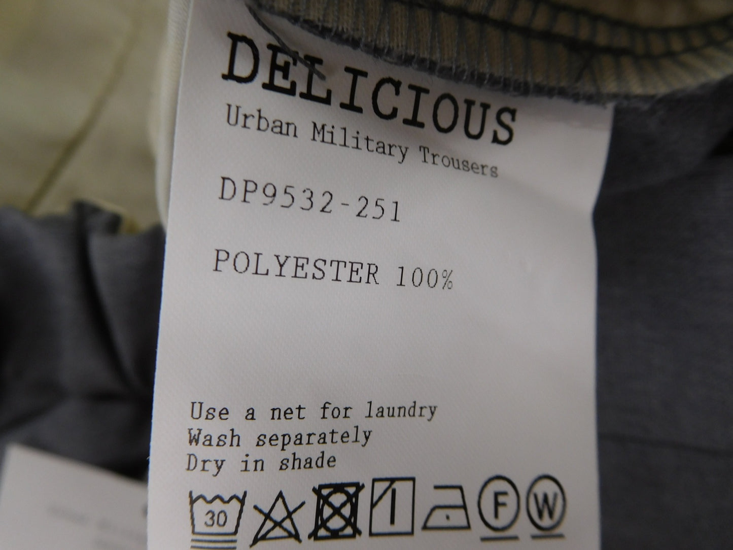 DELICIOUS デリシャス Urban Military Trousers アーバンミリタリートラウザーズ 表記サイズM カラーL.GRY囗T巛