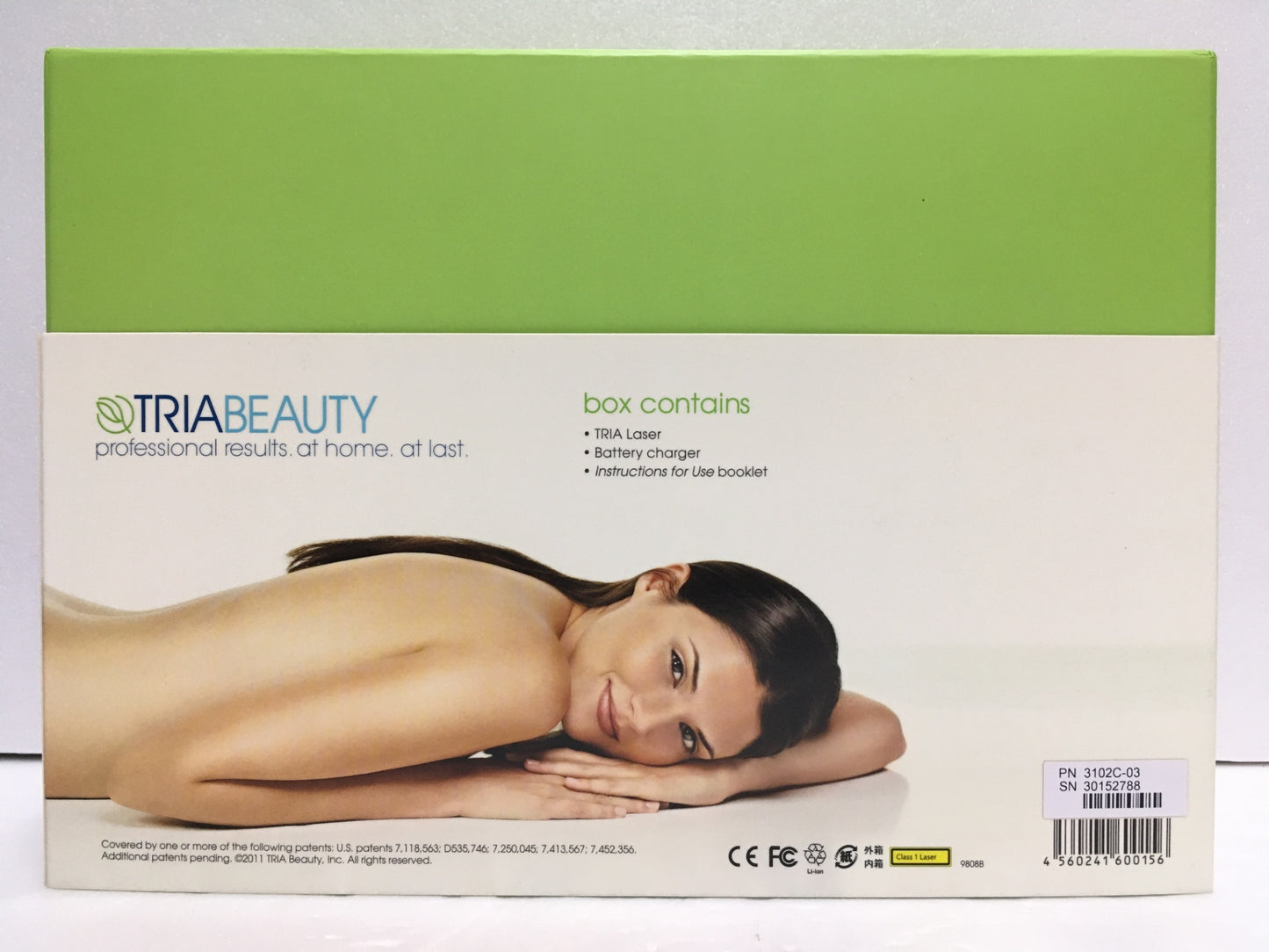 ※送料無料※ TRIA BEAUTY トリア パーソナルレーザー脱毛器プラス LHR 3.0 グリーン 中古 囗G