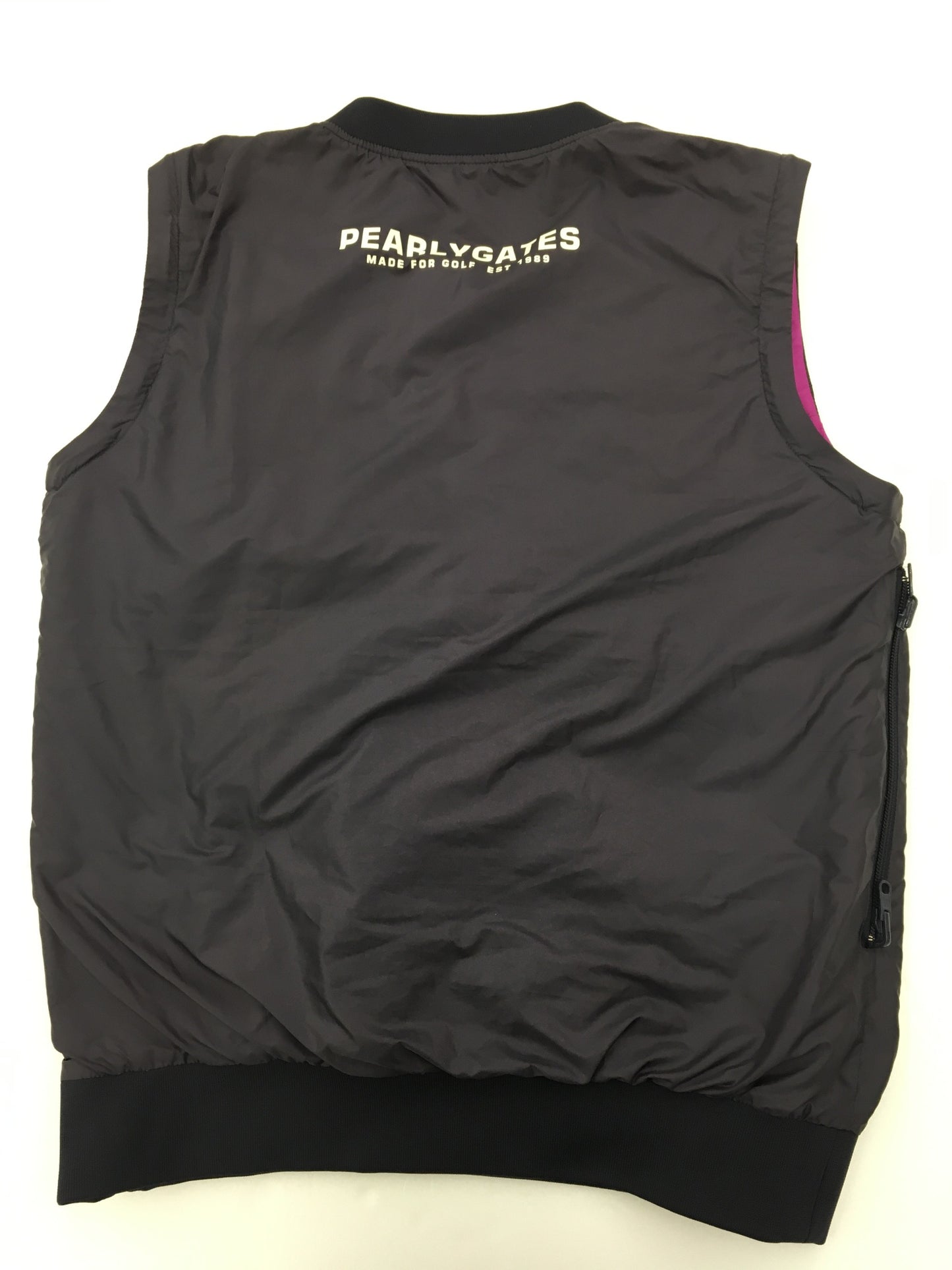 ※送料無料※ PEARLY GATES パーリーゲイツ レディース リバーシブル プルオーバー ナイロンベスト 表記サイズ1 古着 囗G