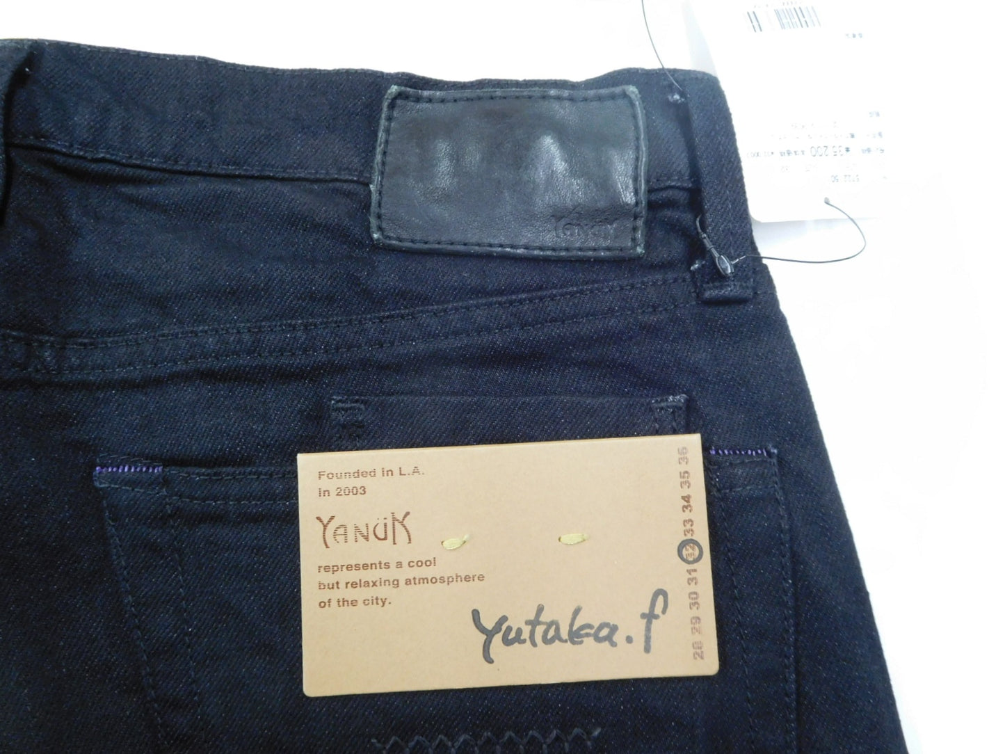 タグ付!YANUK ヤヌーク 藤原裕 VINCENT Ⅱ デニムパンツ 57221501 ブラック SZB size:32囗T巛