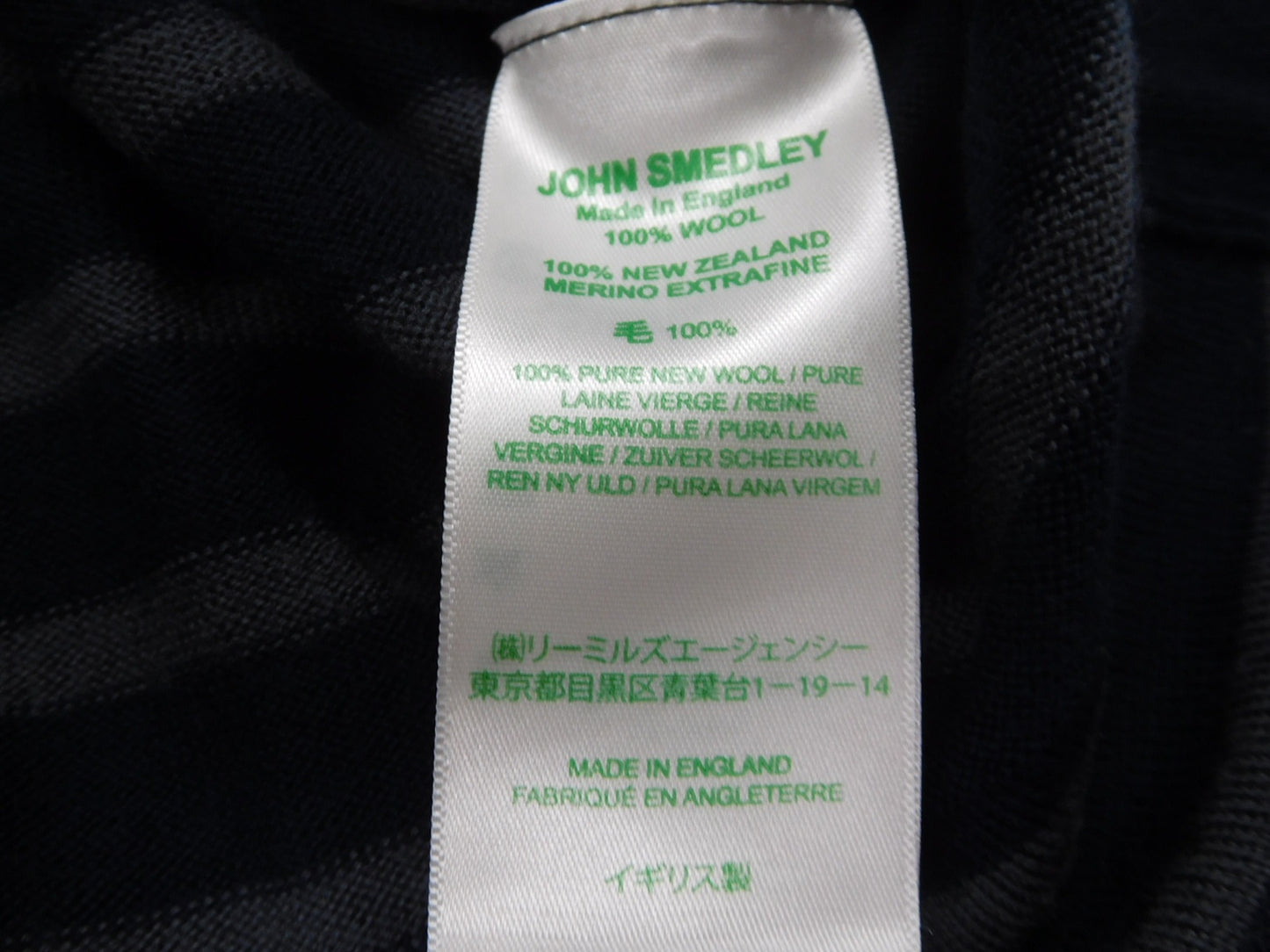 送料無料 JOHN SMEDLEY ボーダーニット 表記サイズ:L囗T巛
