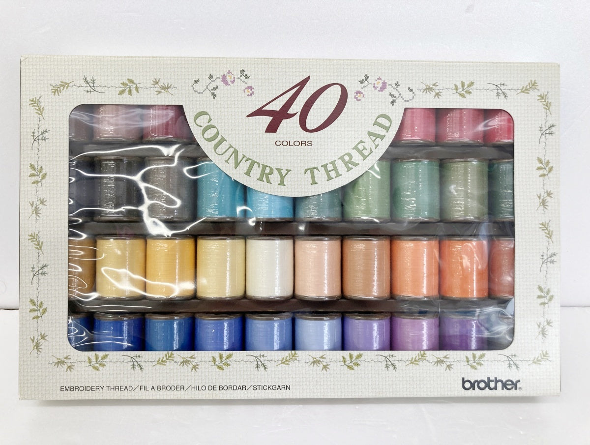 brother カントリー ミシン刺しゅう糸 40色セット