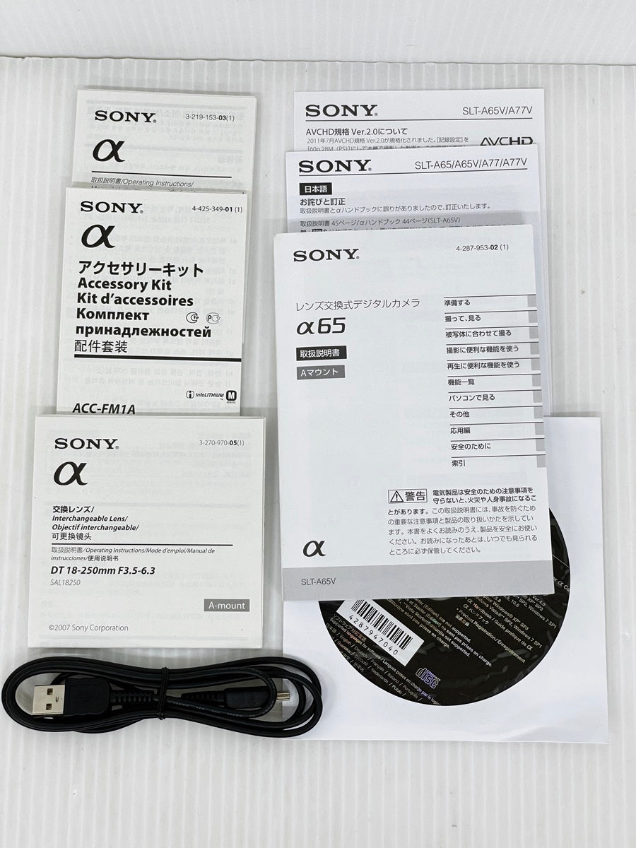 SONY α65 デジタル一眼レフカメラ DT 18-250mm F3.5-6.3 ズームレンズ+SIGMA 10-20mm F3.5 DC HSM 超広角ズームレンズ付