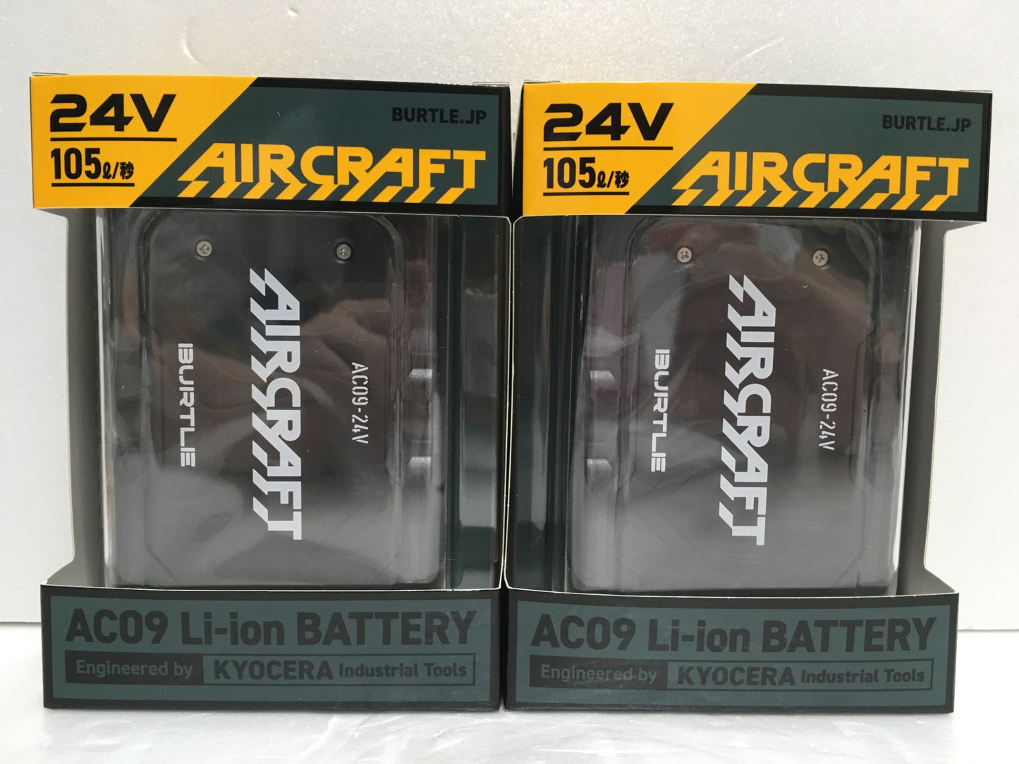 ※送料無料※ BURTLE バートル エアークラフト ファンユニット AC09-1 リチウムイオンバッテリー AC09 2個 未使用 3点セット 囗G