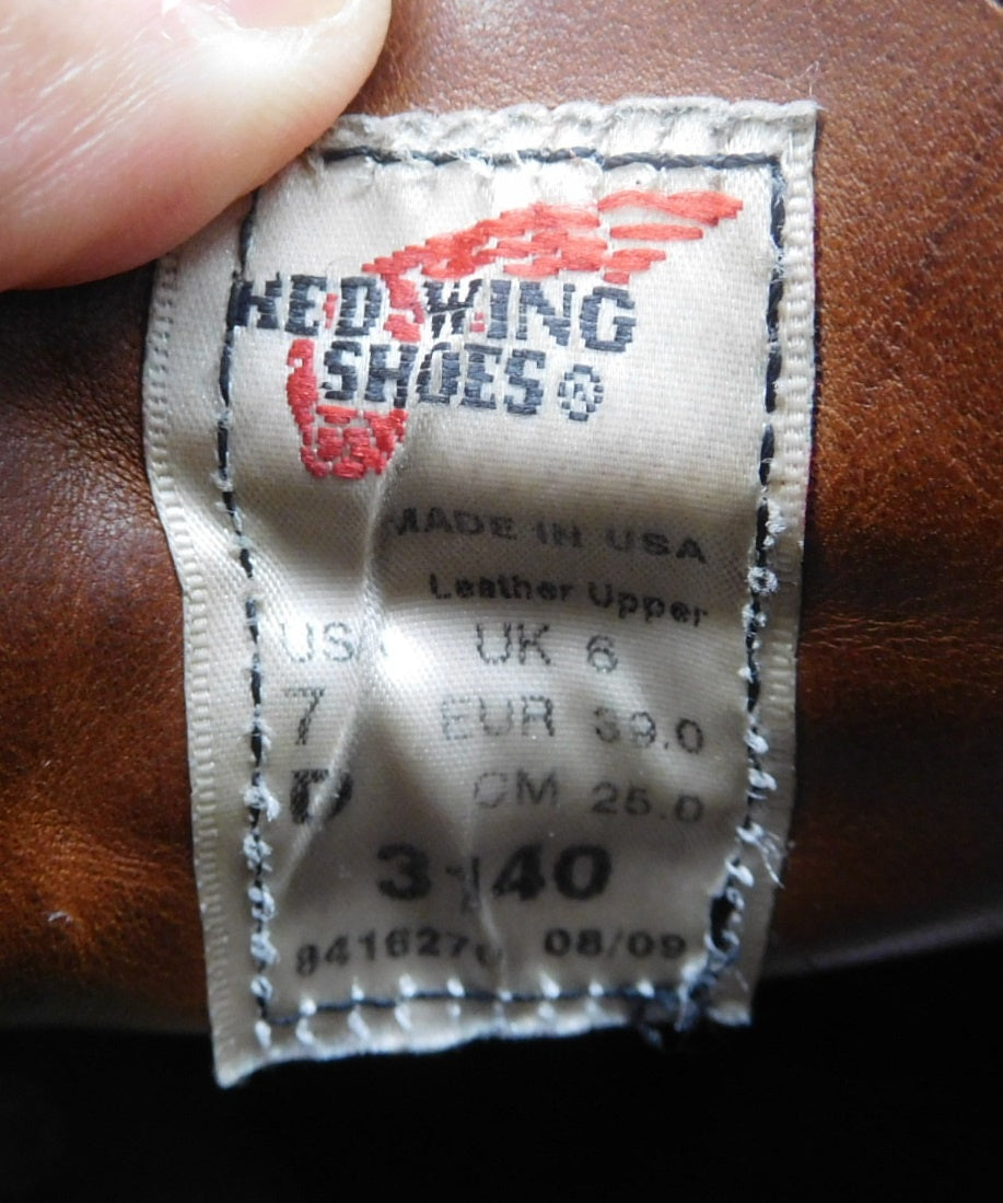 RED WING レッドウィング 3140 チャッカブーツ ブラウン size:25.0cm 中古囗T巛