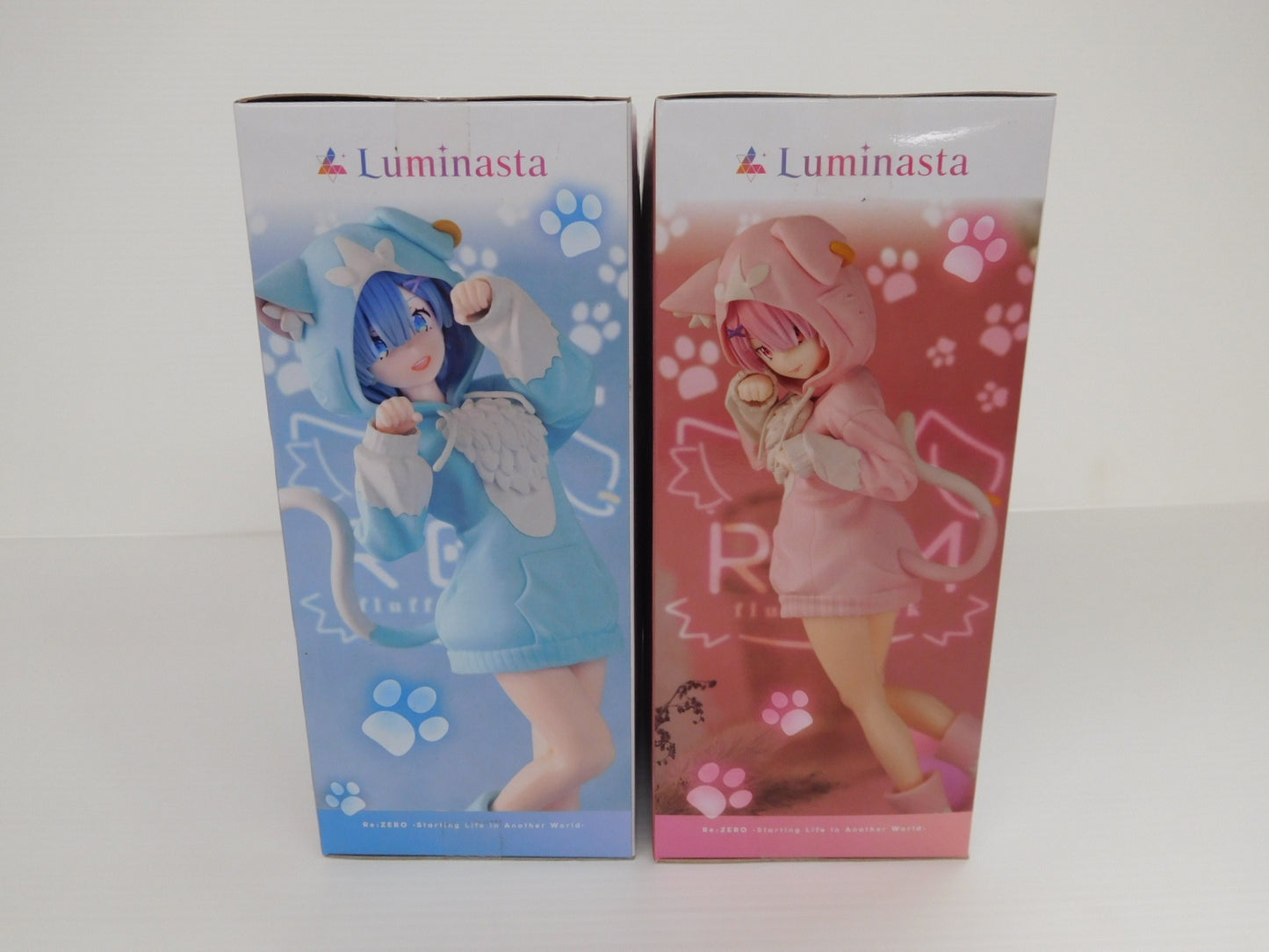 送料無料 Luminasta Re:ゼロから始める異世界生活 もふもふパック レム・ラムフィギュアセット 囗T巛