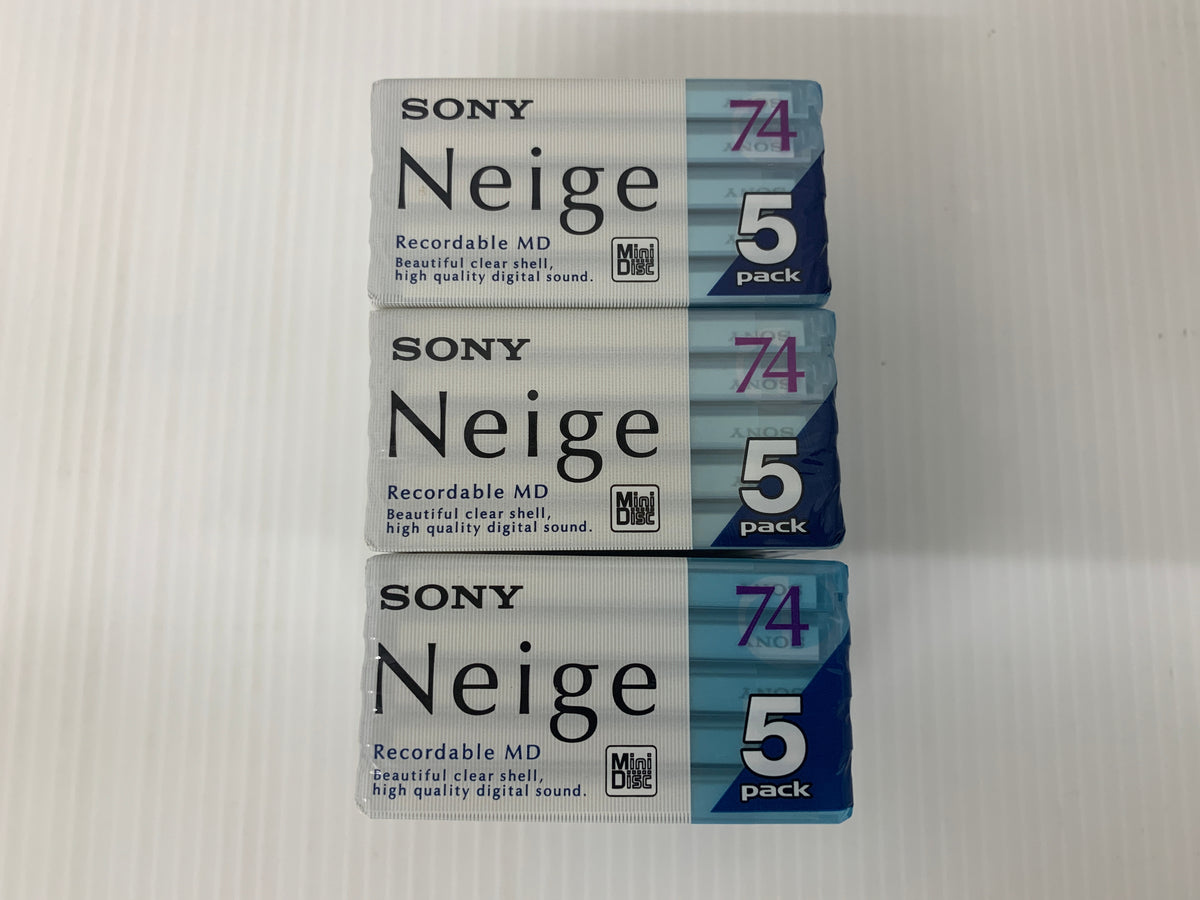 未開封 SONY Neige MD 74分 5枚パック×3 計15枚 5MDW74NED 日本製 ミニディスク