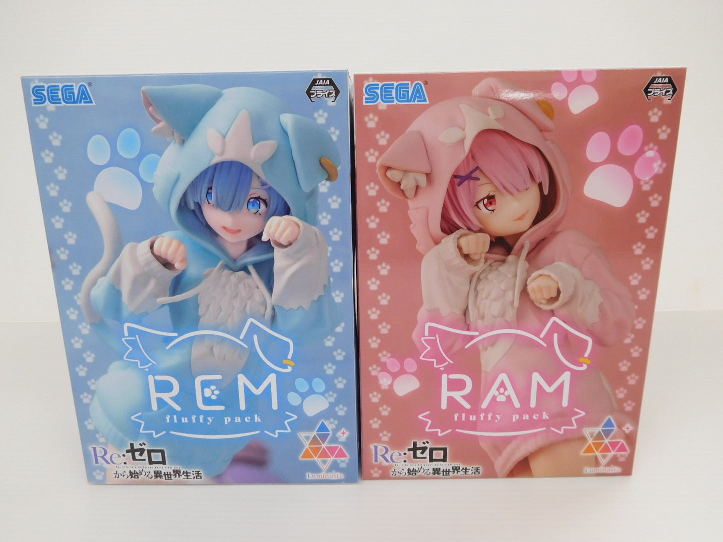 送料無料 Luminasta Re:ゼロから始める異世界生活 もふもふパック レム・ラムフィギュアセット 囗T巛