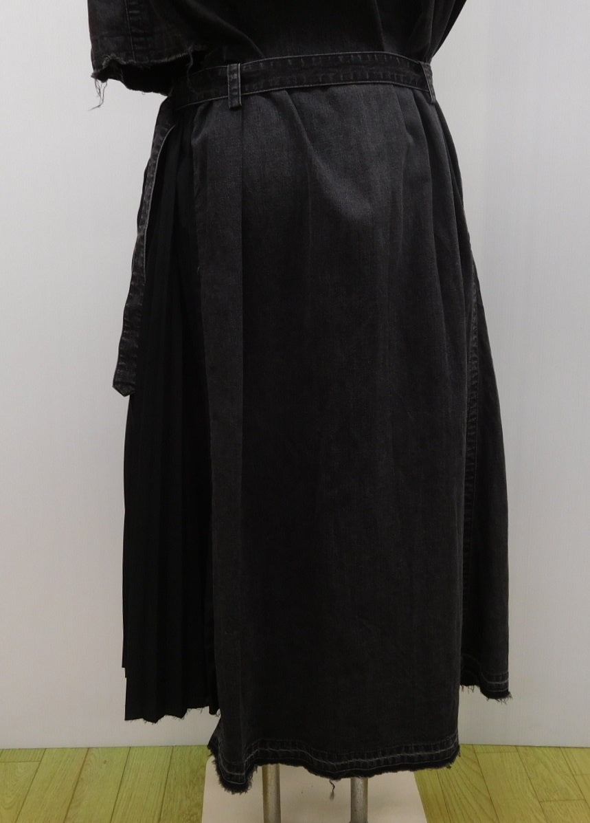 Sacai サカイ ワンピース 20-04930 ブラック コットン100% 日本製 size:3 中古囗T巛