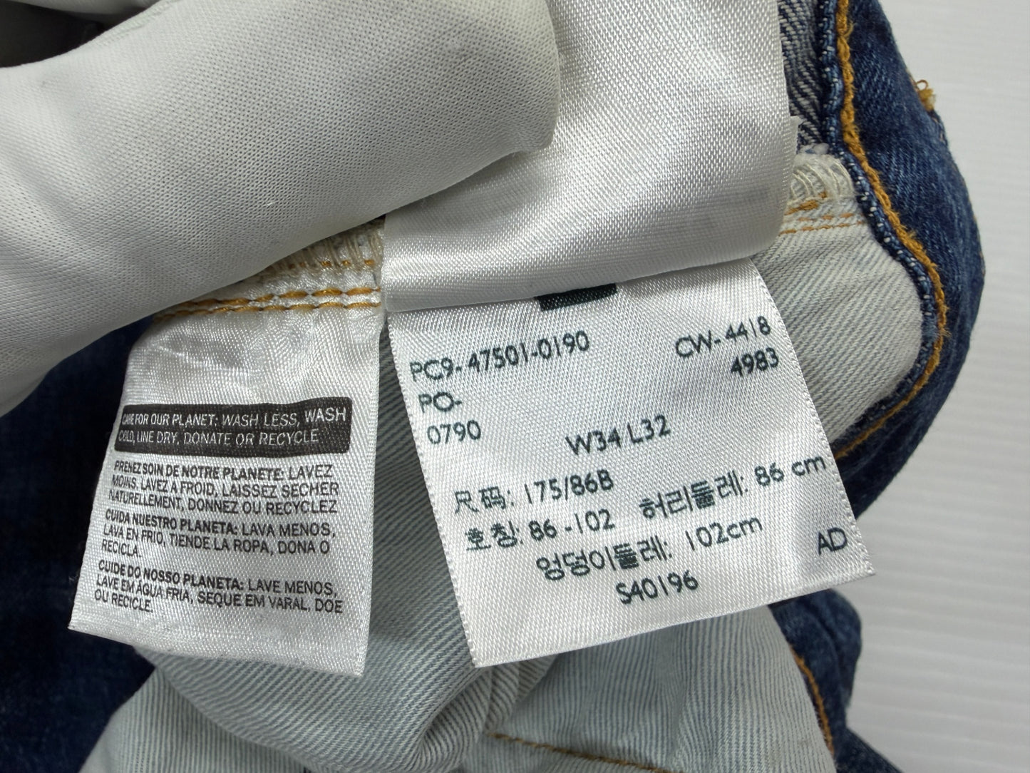 リーバイス LVC 501XX デニムパンツ W34 47501-0190 LEVI'S VINTAGE CLOTHING