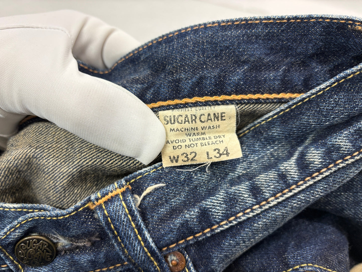 シュガーケーン SC40065H USED加工 デニムパンツ W32 スター ジーンズ 東洋エンタープライズ TOYO SUGAR CANE STAR JEANS