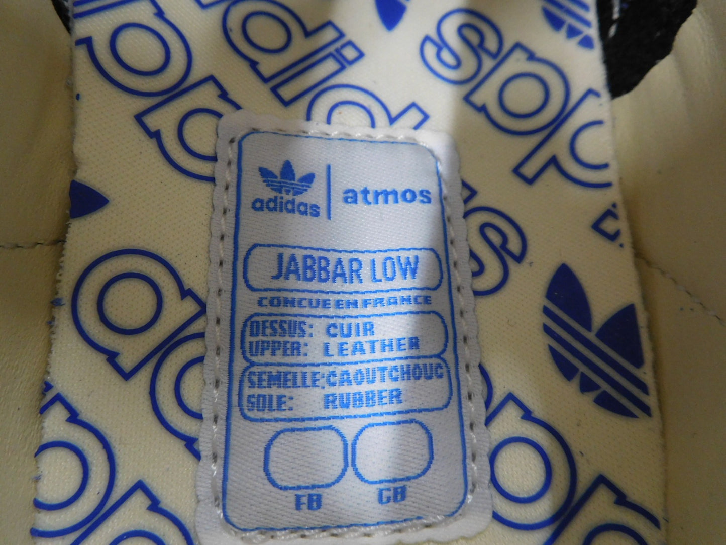 送料無料 アディダス JABBAR(ジャバー) LOW×ATMOS IH3362 25.5㎝囗T巛