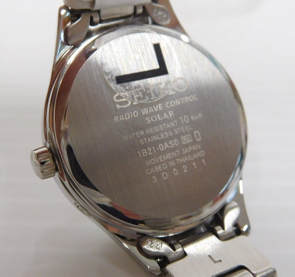 SEIKO セイコー ソーラー 電波 腕時計 1B21-0AS0 中古囗T巛