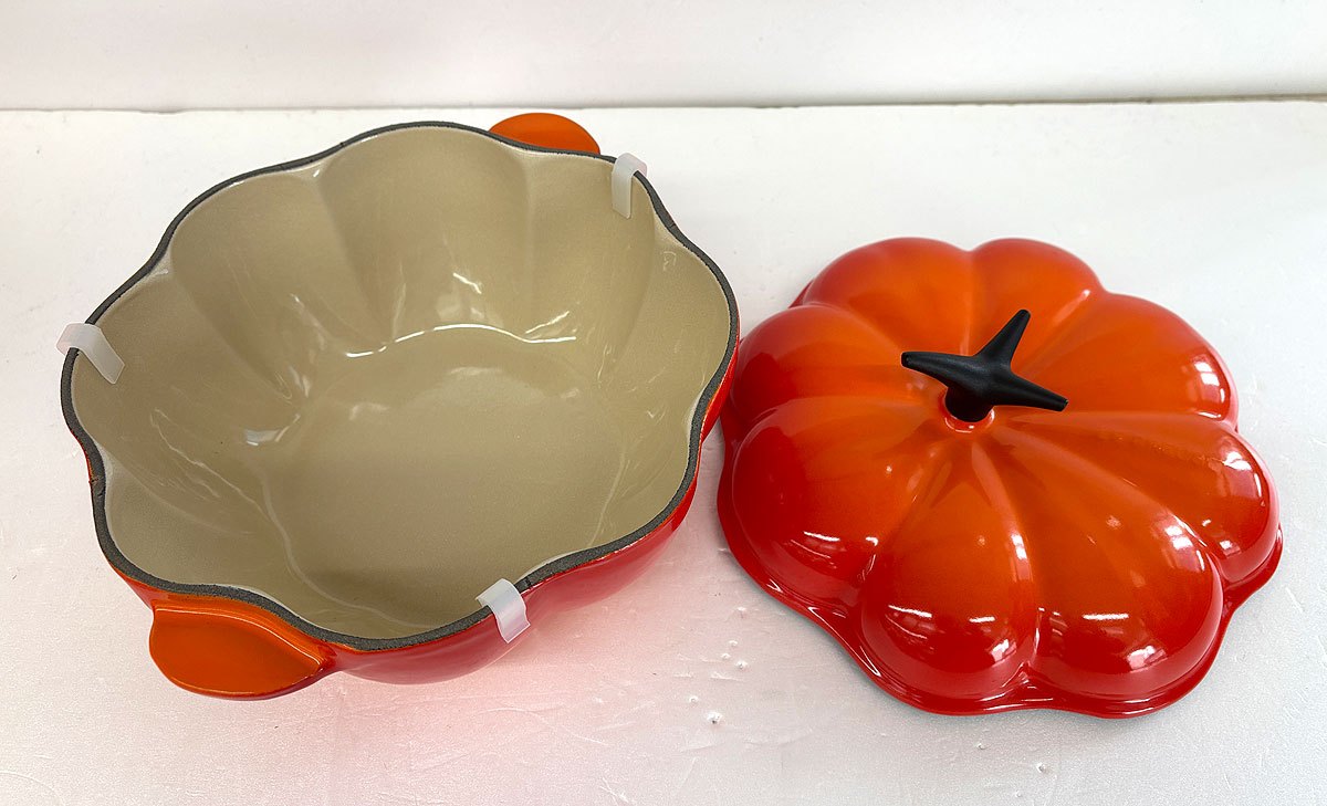 【送料無料】LE CREUSET ルクルーゼ ココット パンプキン 両手鍋 22cm かぼちゃ