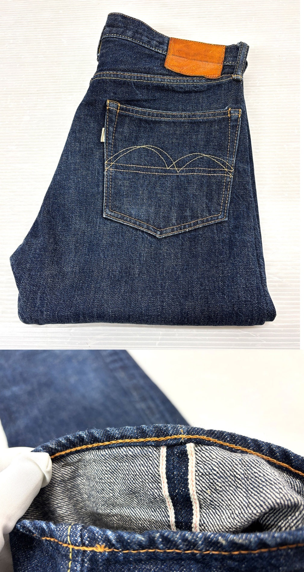 denim bridge デニムブリッジ 3rd デニムパンツ サイズ31 日本製 ジーンズ 革パッチ