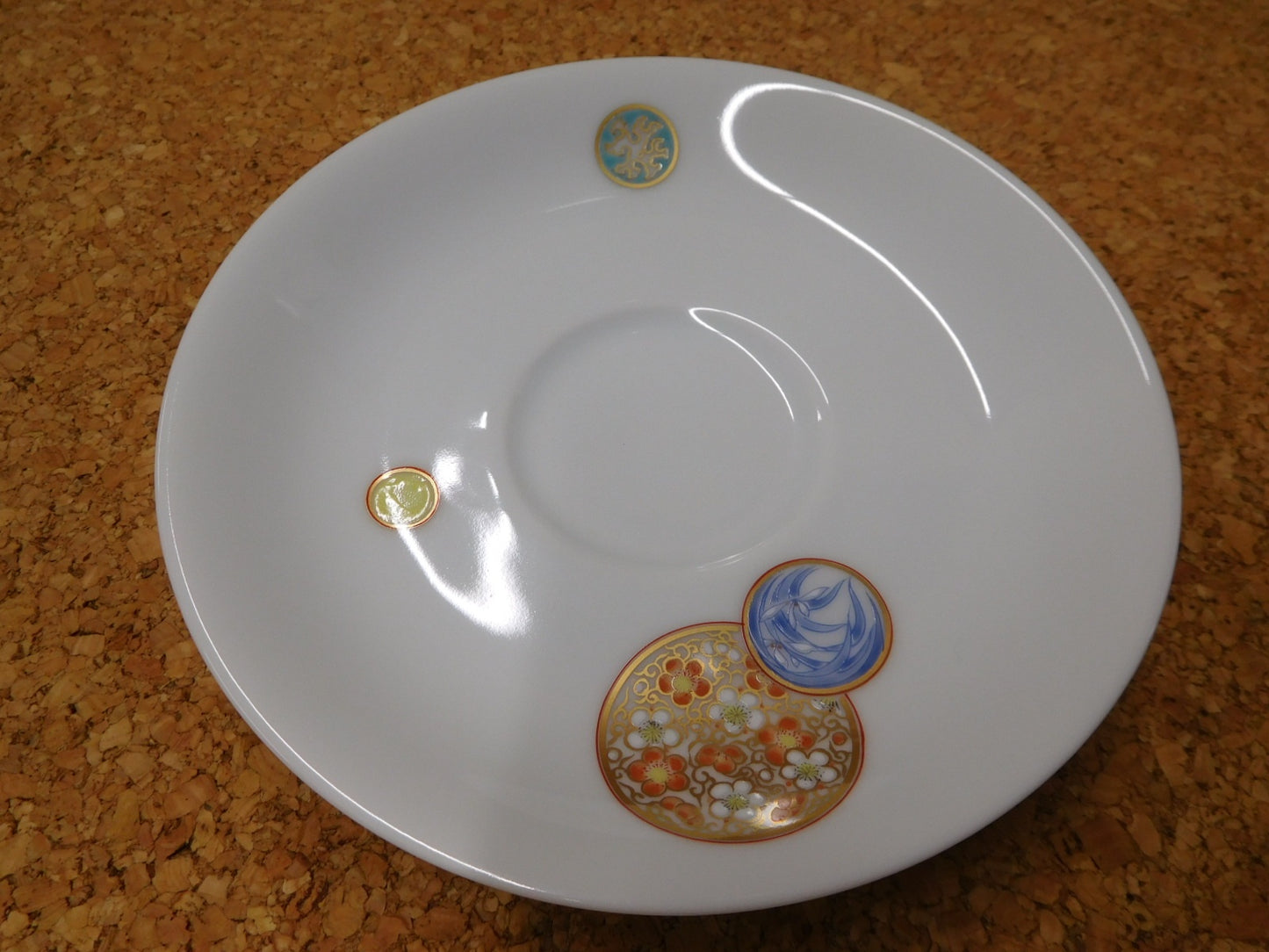 深川製磁 寿赤絵 ペア椀皿 囗T巛